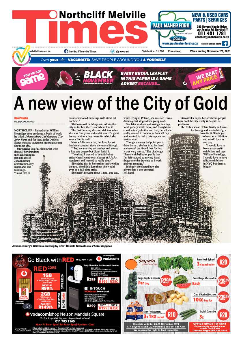 Northcliff Melville Times 26 November 2021 page 1