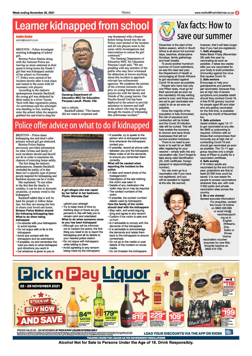 Northcliff Melville Times 26 November 2021 page 3