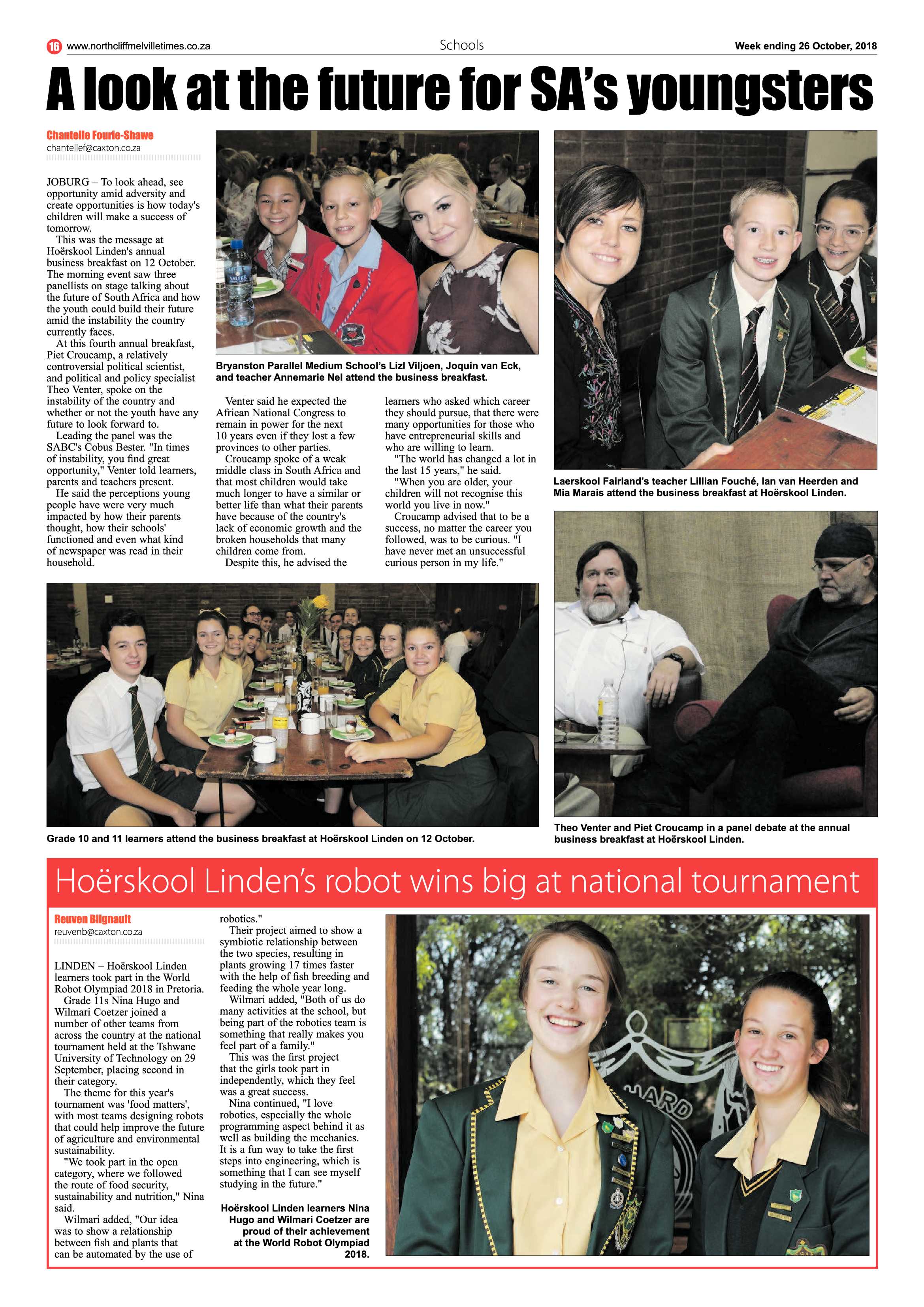 Northcliff Melville Times 26 October 2018 page 16