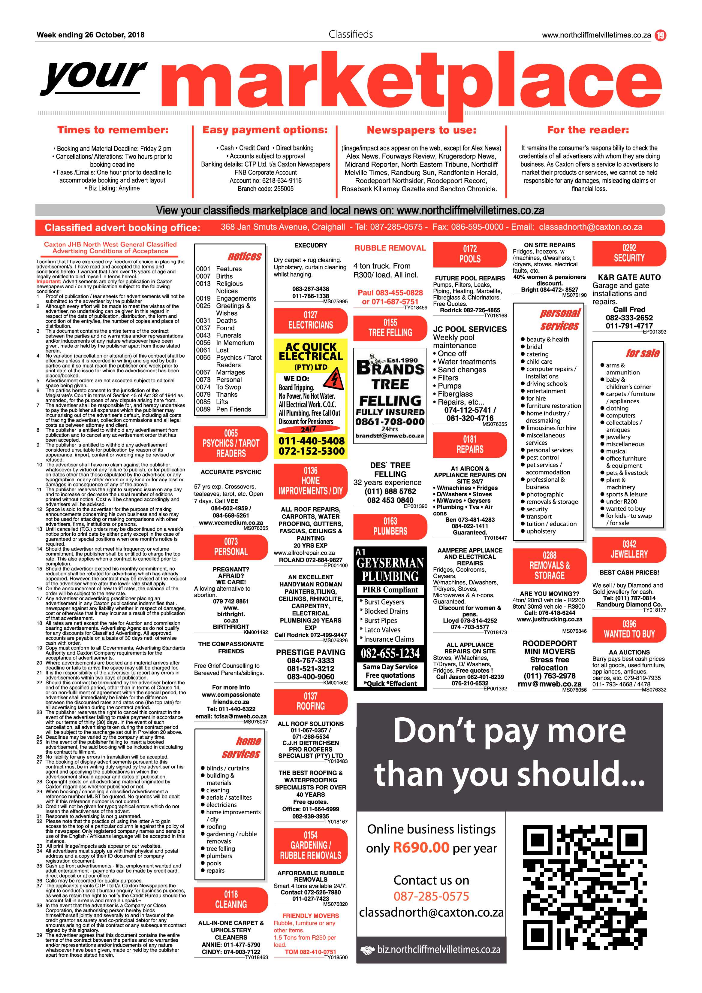 Northcliff Melville Times 26 October 2018 page 19