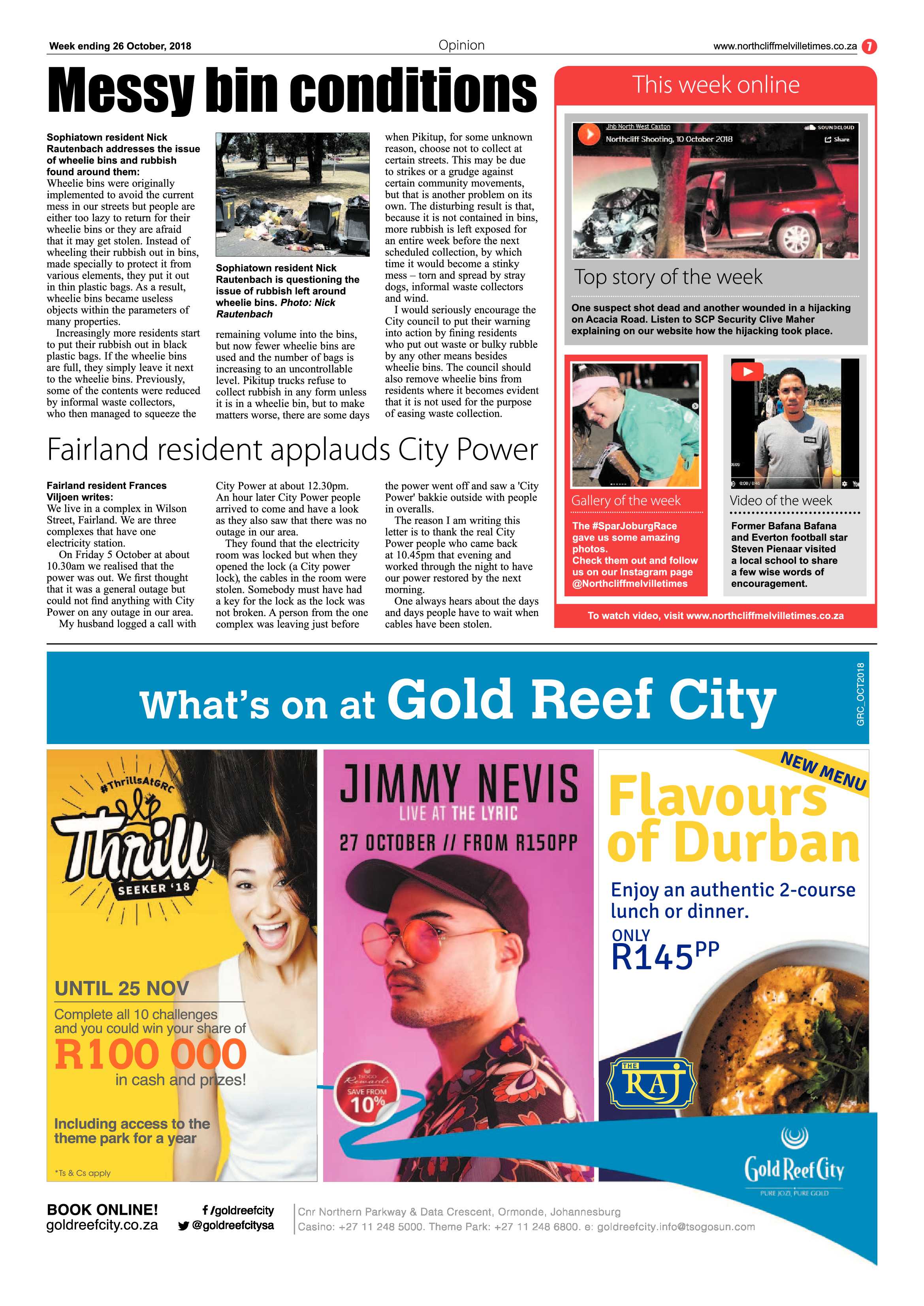 Northcliff Melville Times 26 October 2018 page 7