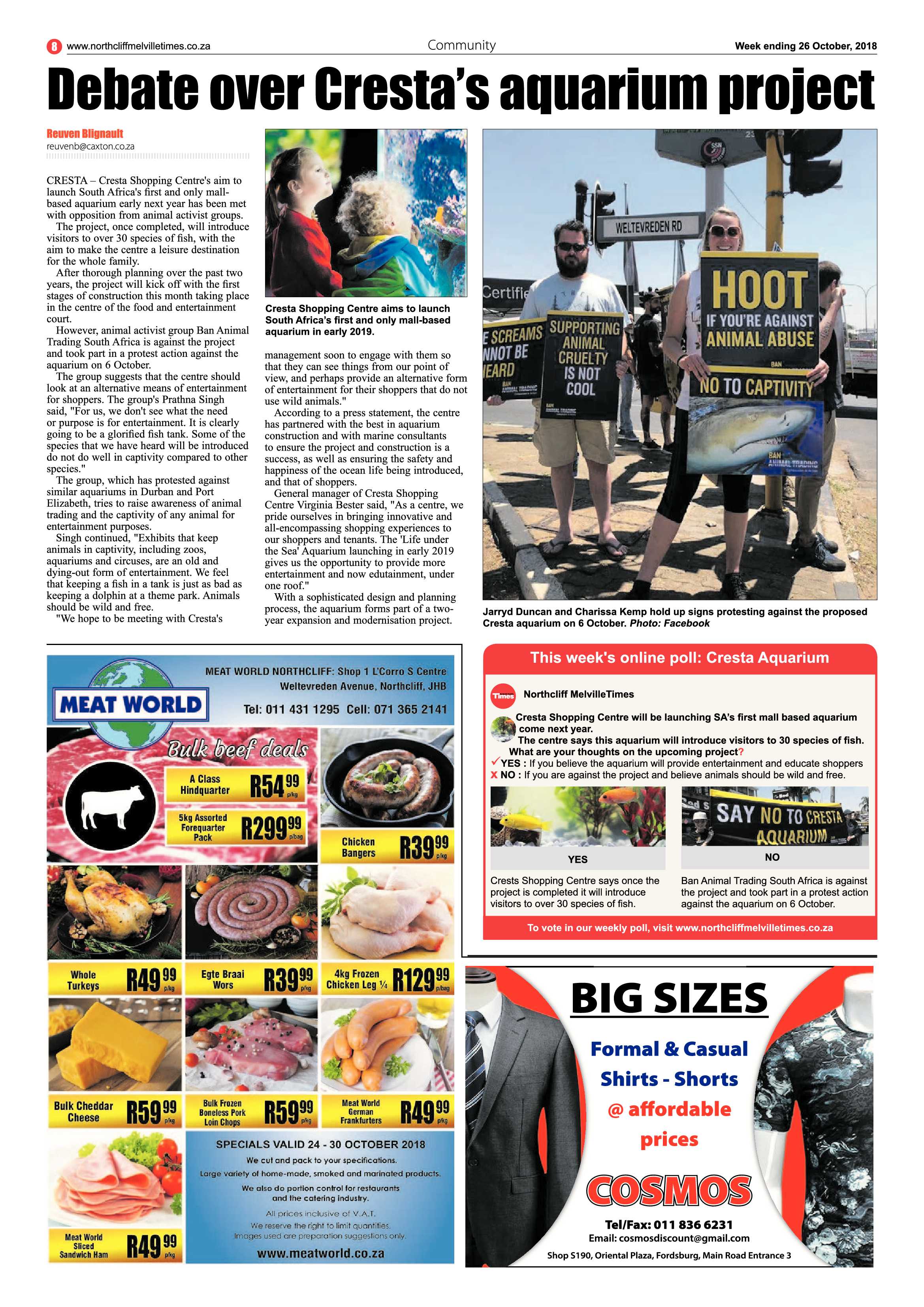 Northcliff Melville Times 26 October 2018 page 8