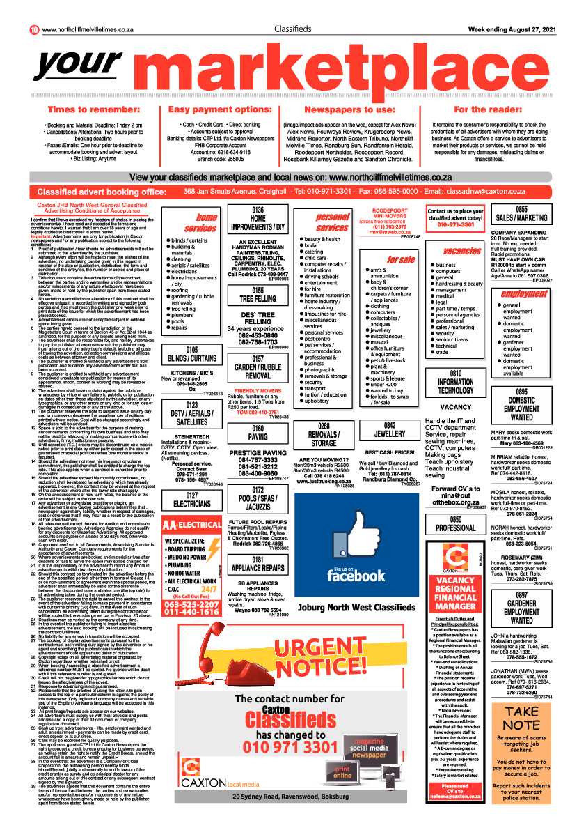 Northcliff Melville Times  27 August 2021 page 10