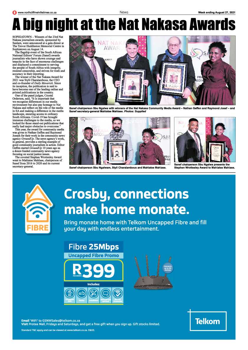 Northcliff Melville Times  27 August 2021 page 6