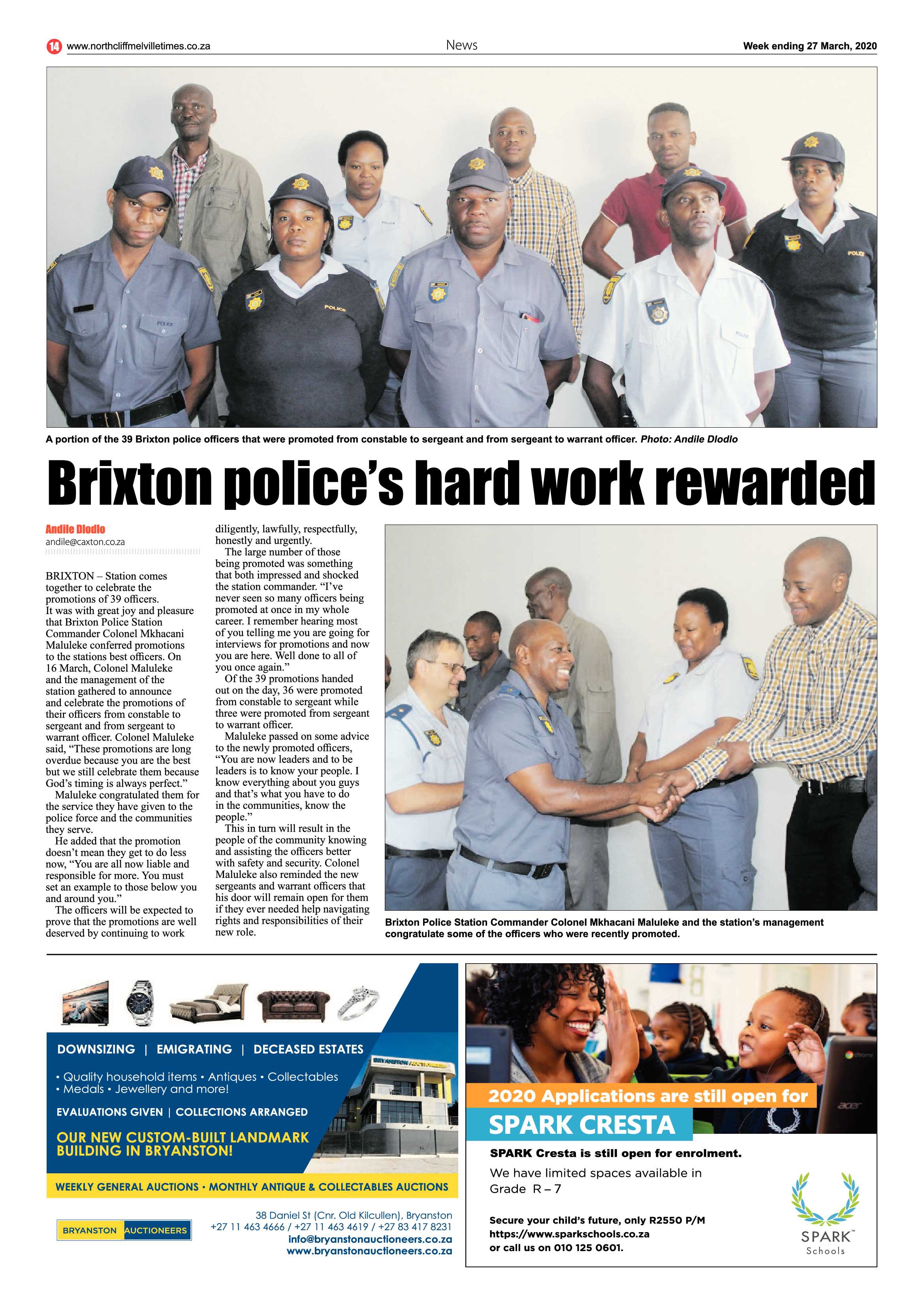 Northcliff Melville Times 27 March 2020 page 14
