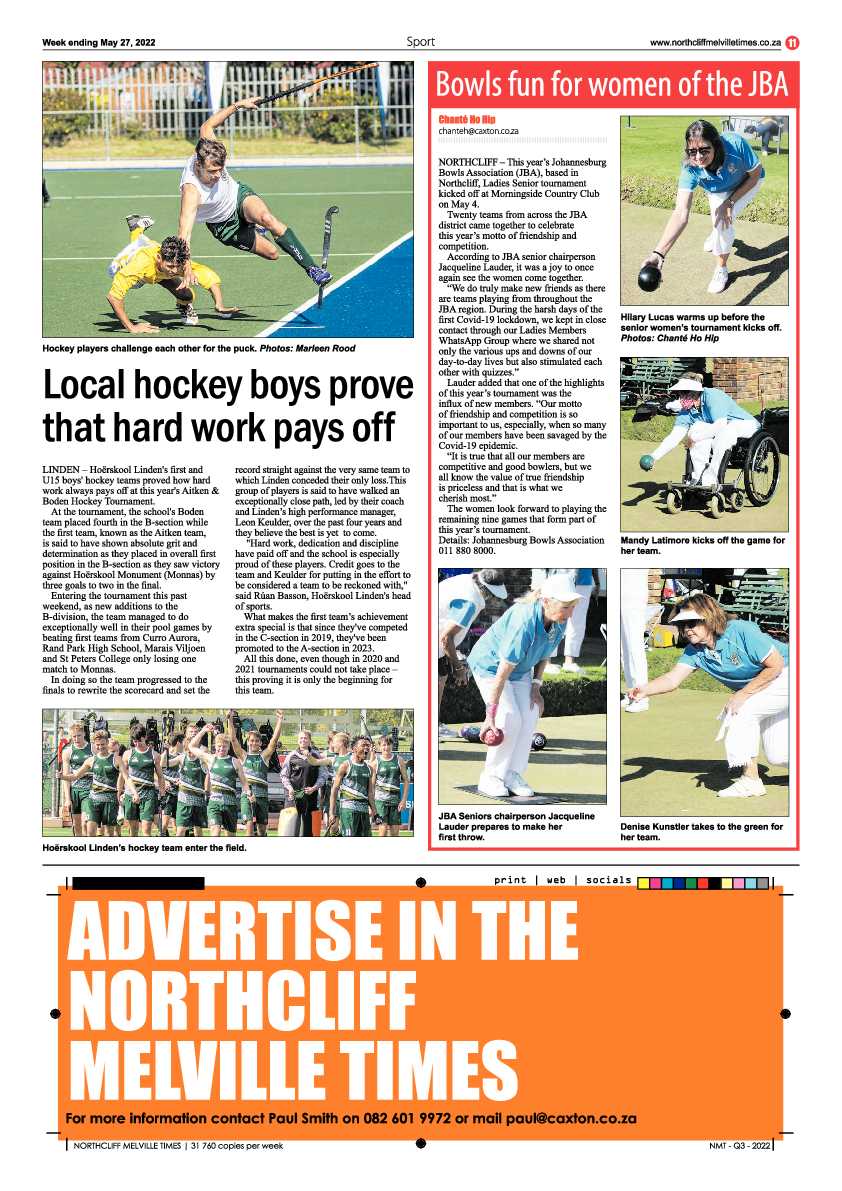 Northcliff Melville Times 27 May 2022 page 11