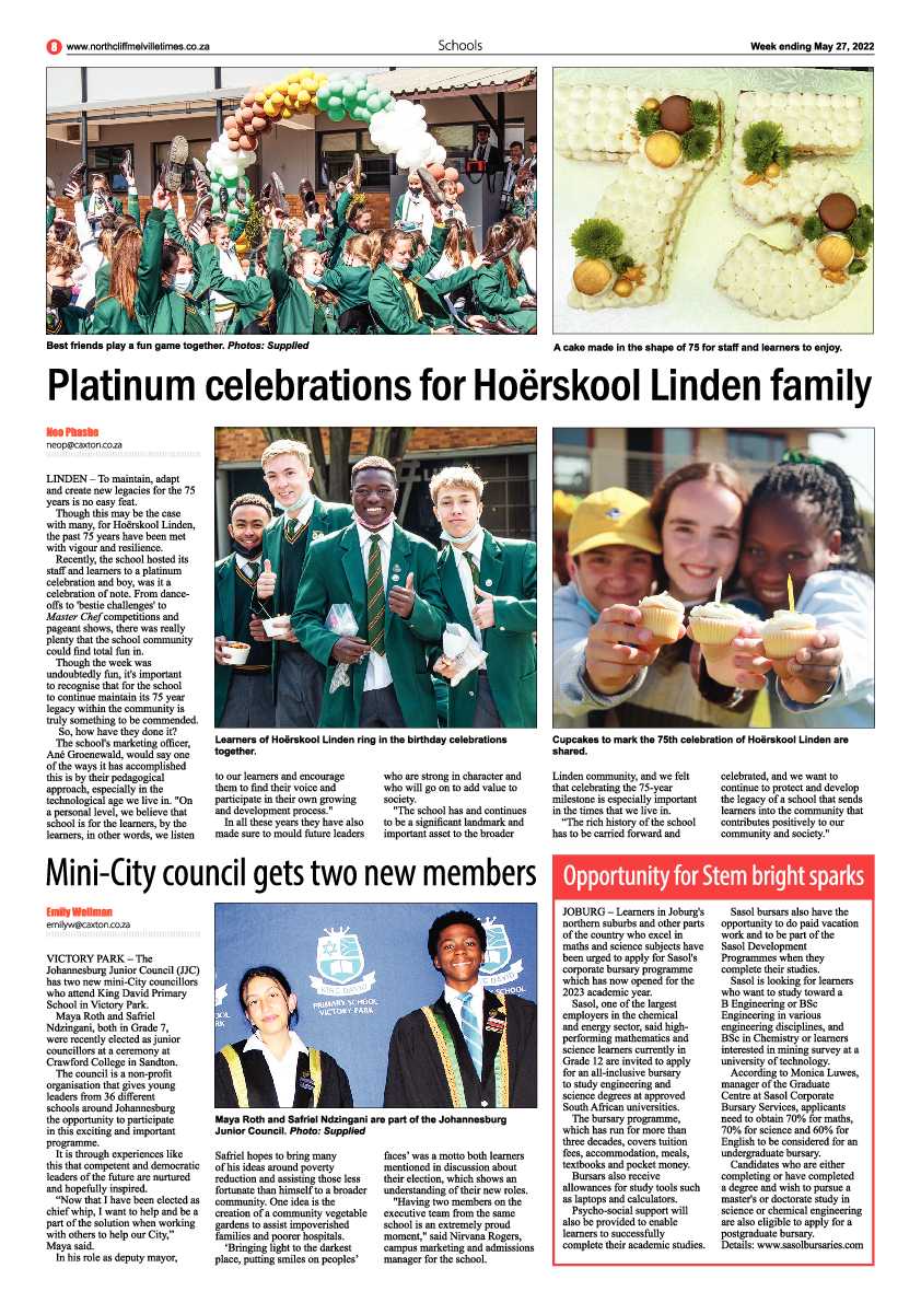 Northcliff Melville Times 27 May 2022 page 8