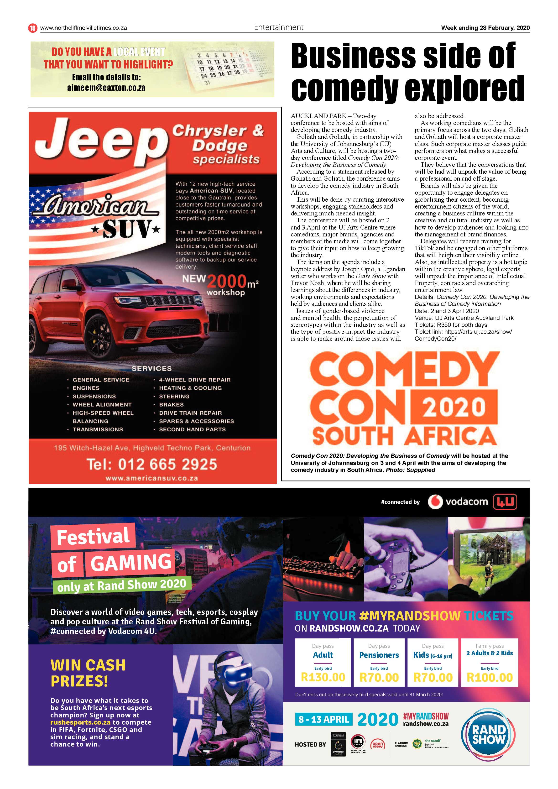 Northcliff Melville Times 28 February 2020 page 18