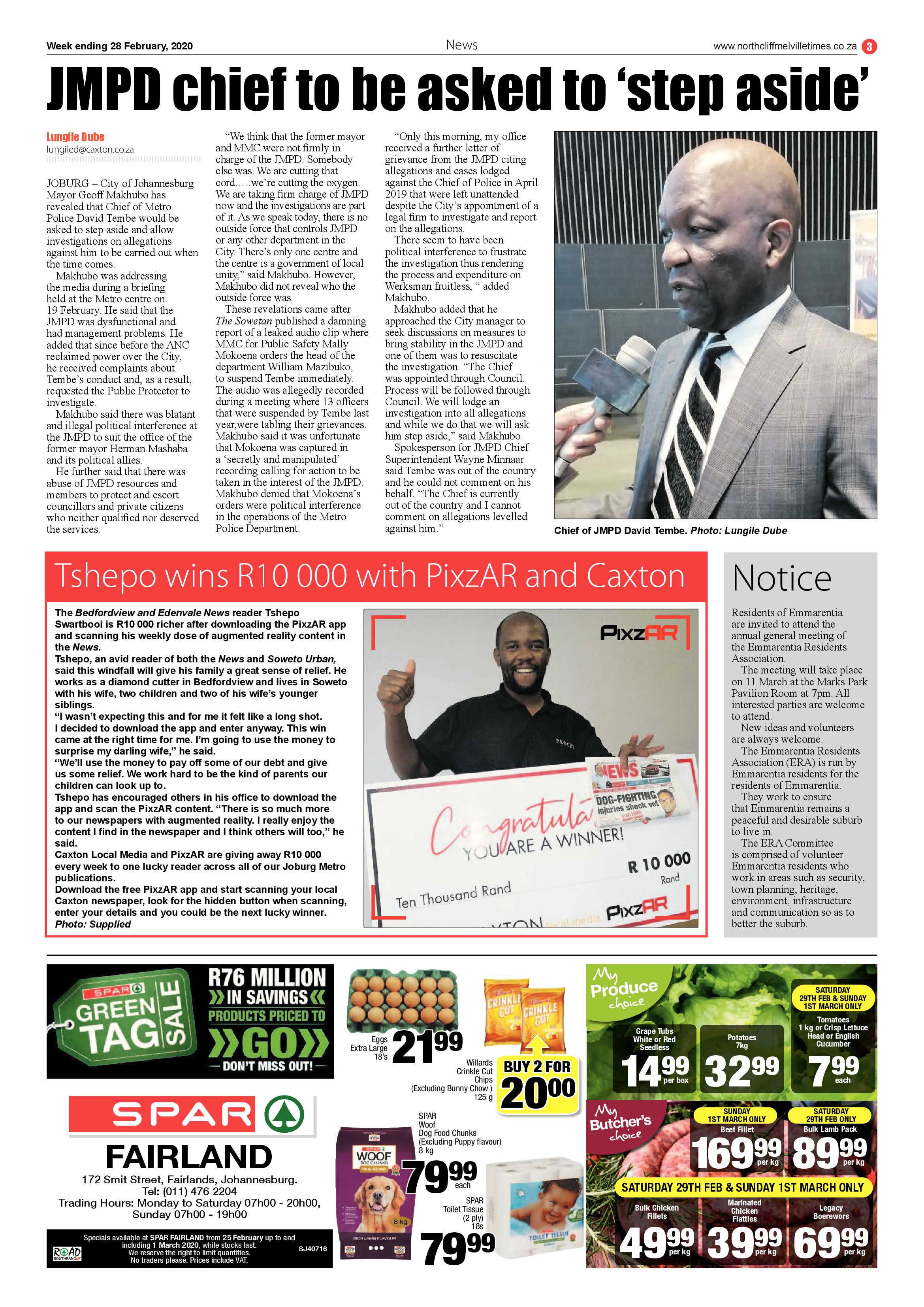 Northcliff Melville Times 28 February 2020 page 3