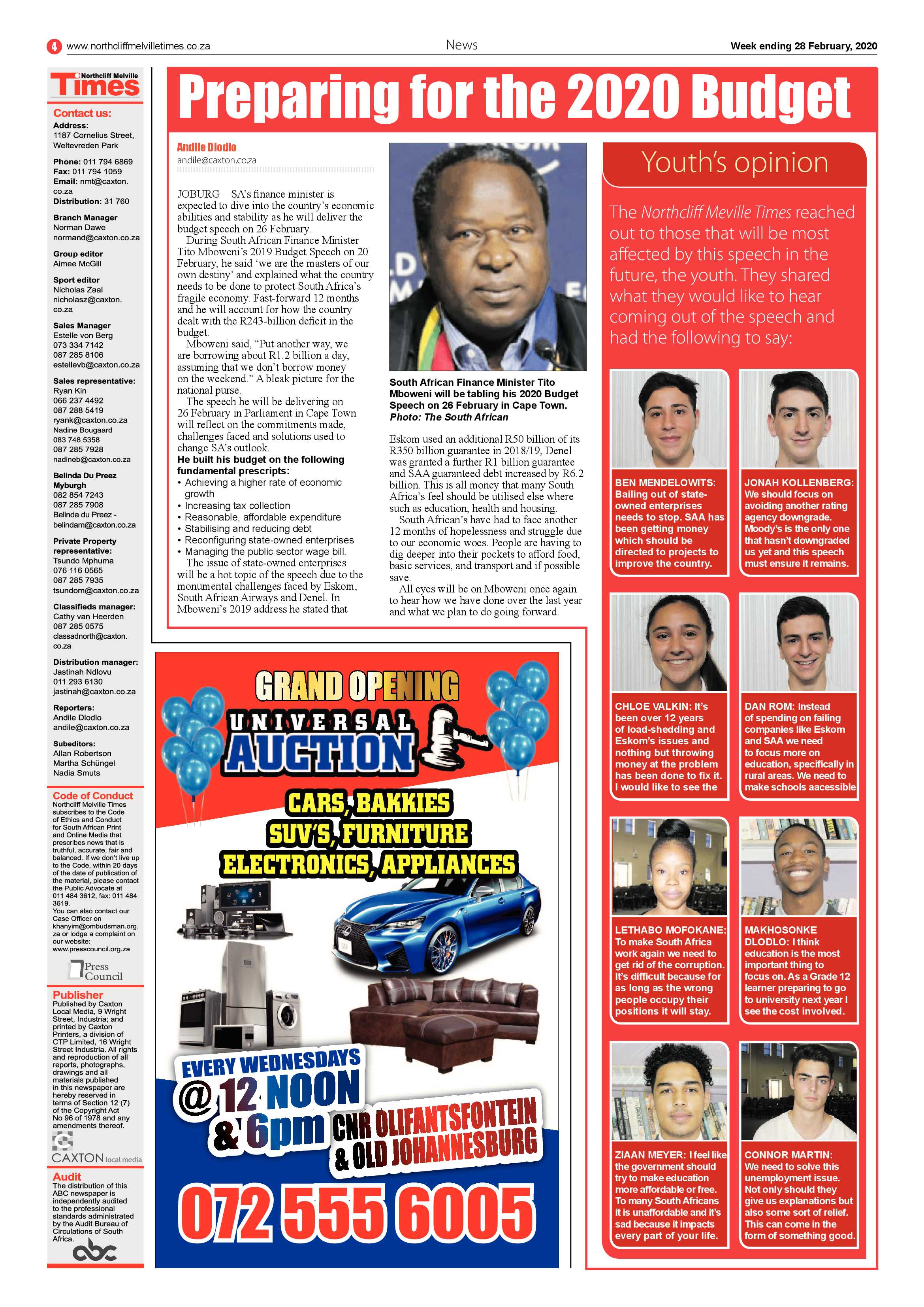 Northcliff Melville Times 28 February 2020 page 4