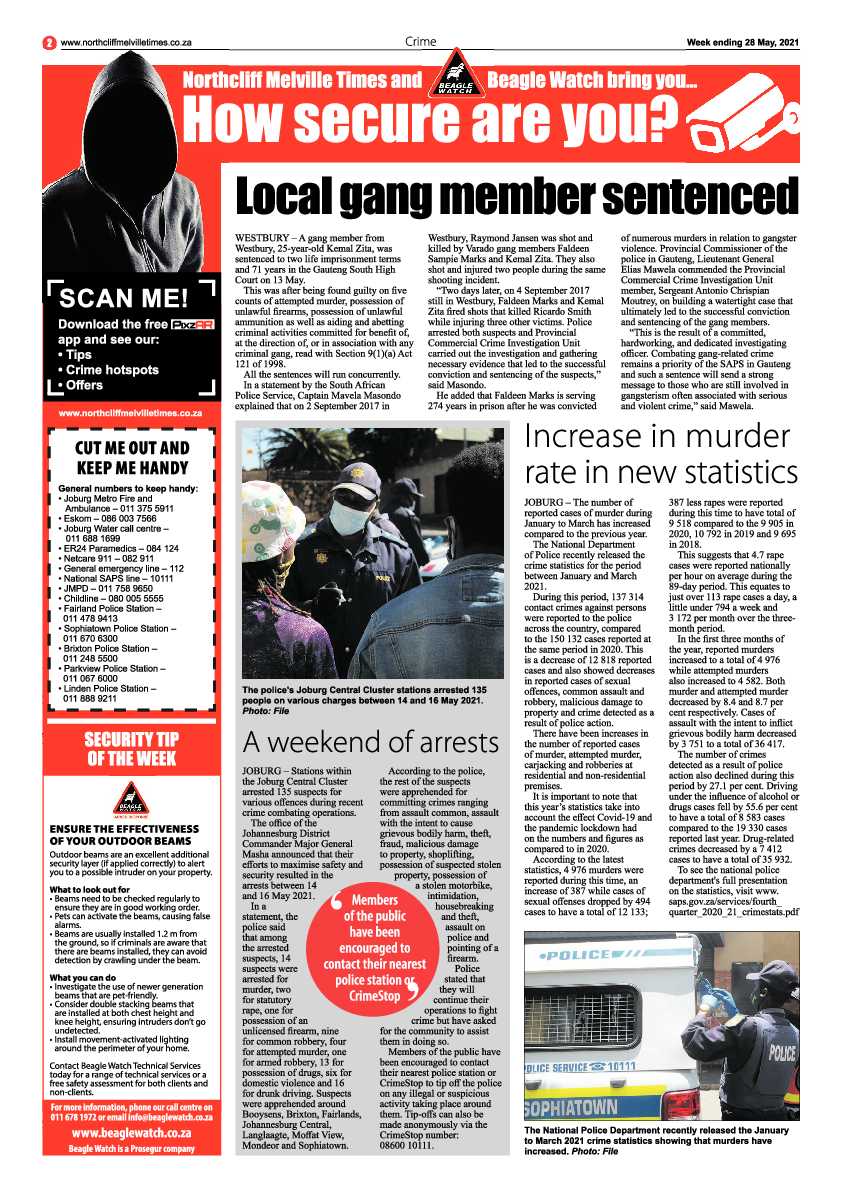 Northcliff Melville Times 28 May 2021 page 2