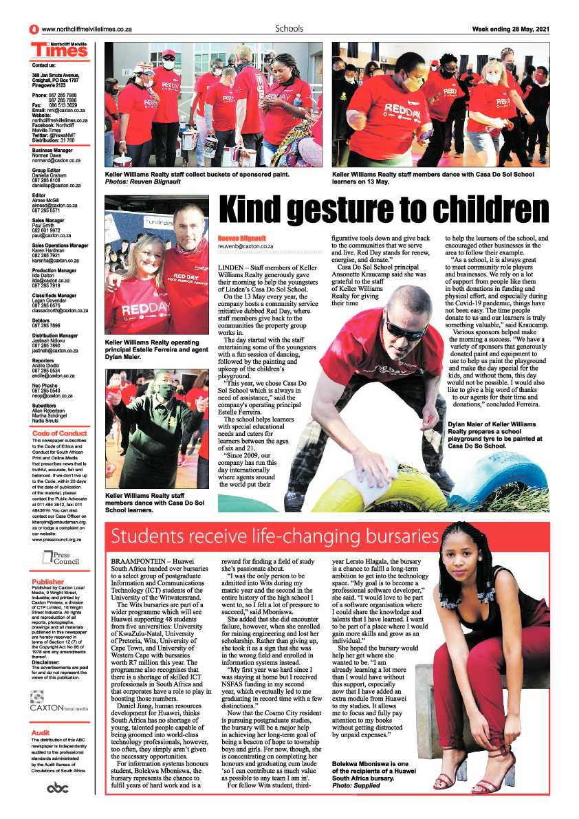 Northcliff Melville Times 28 May 2021 page 4