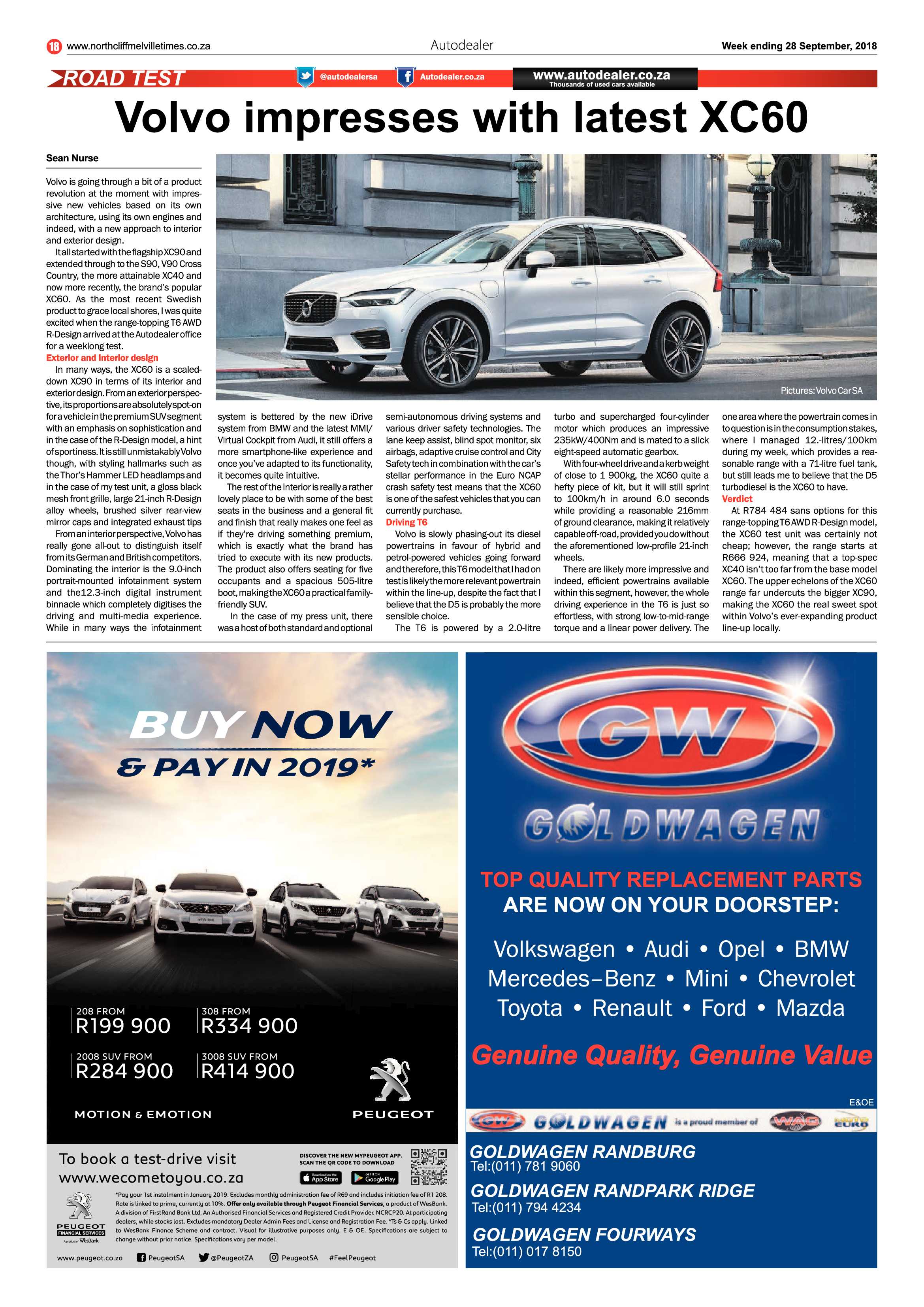 Northcliff Melville Times 28 September 2018 page 18