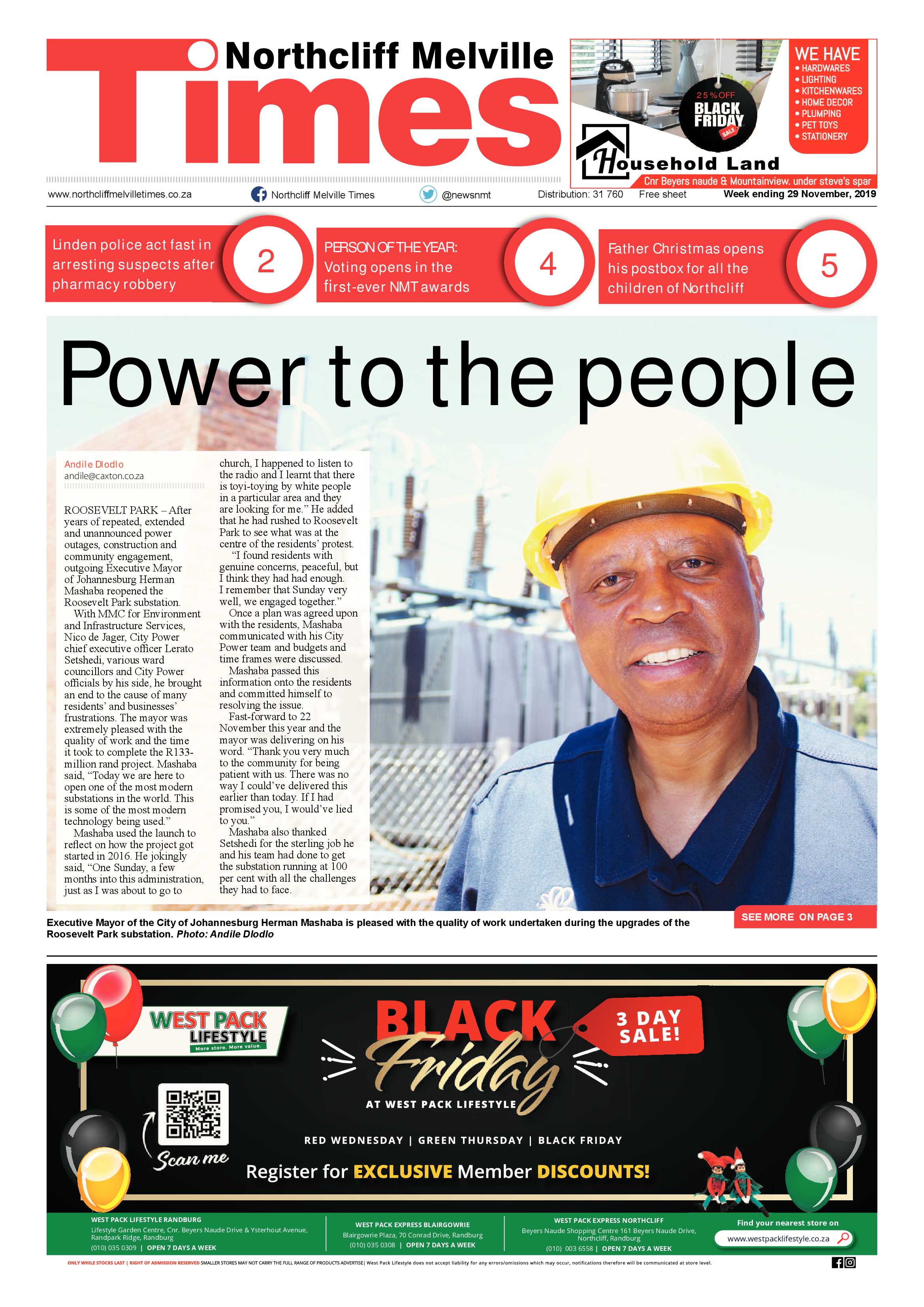 Northcliff Melville Time 29 November 2019 page 1