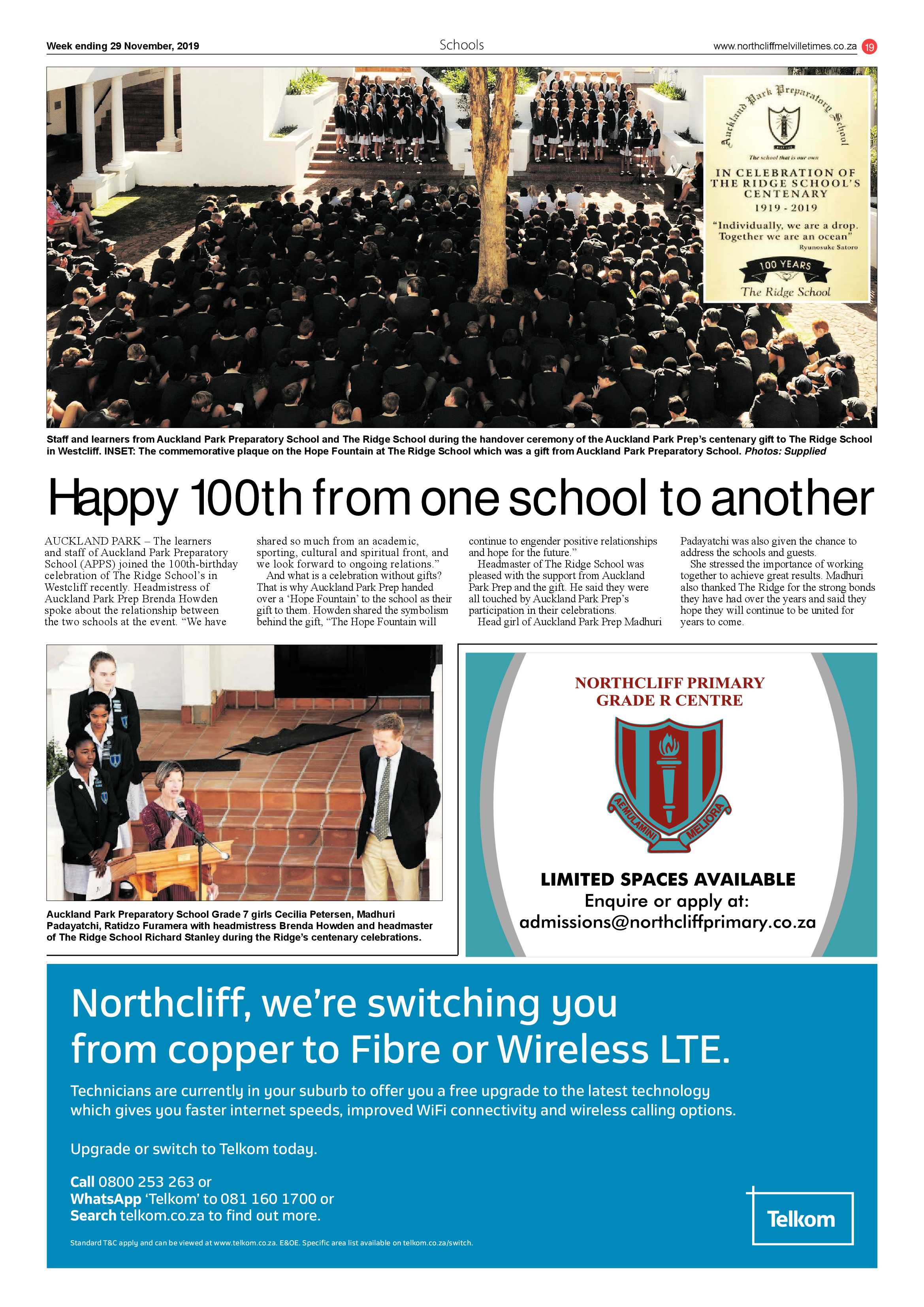 Northcliff Melville Time 29 November 2019 page 19