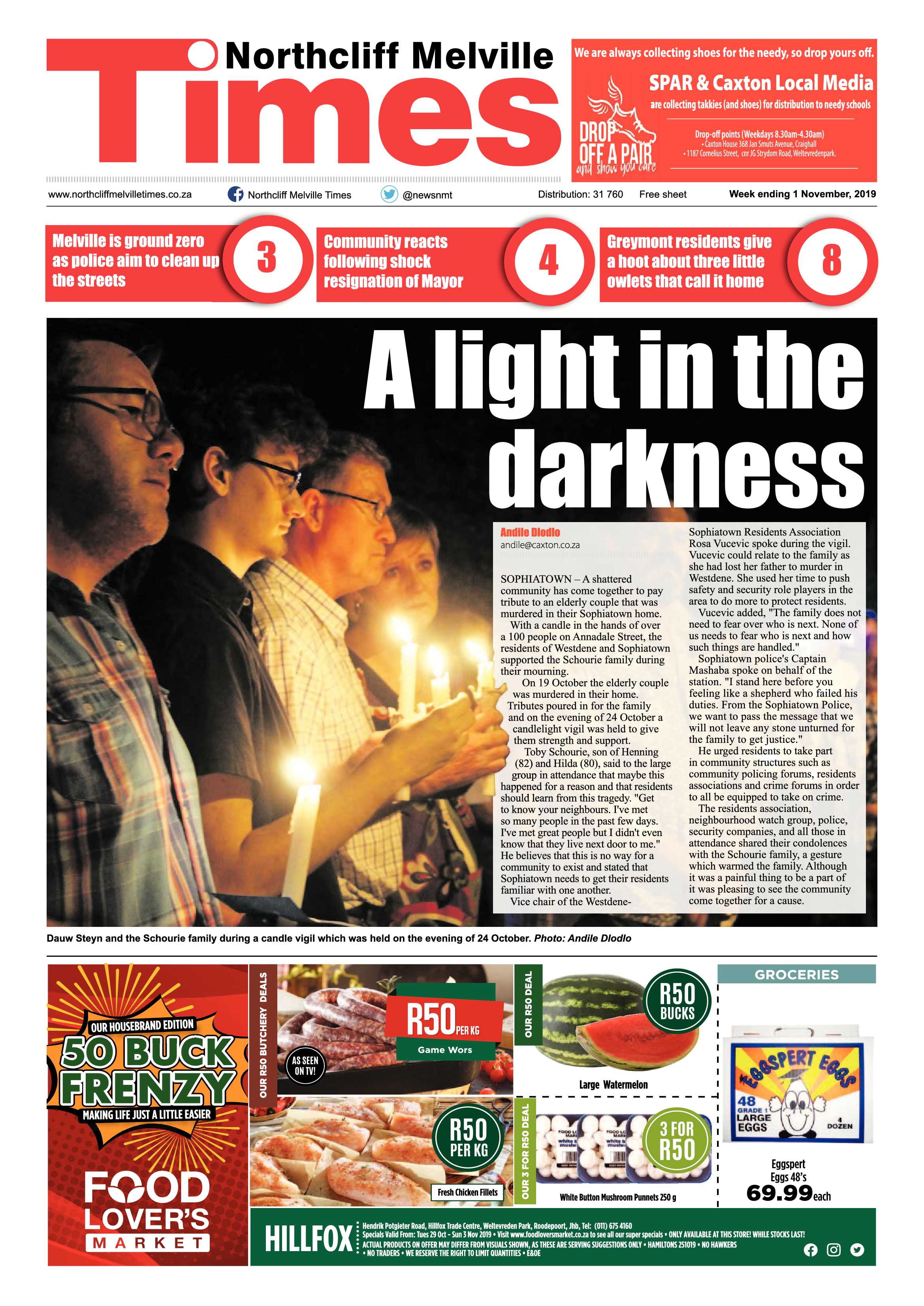 Northcliff Melville Times 29 October, 2019 page 1