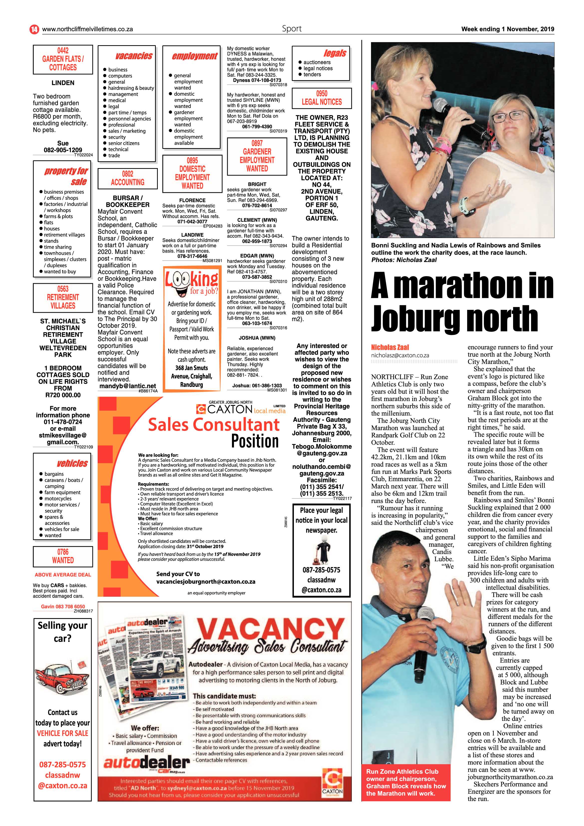 Northcliff Melville Times 29 October, 2019 page 14