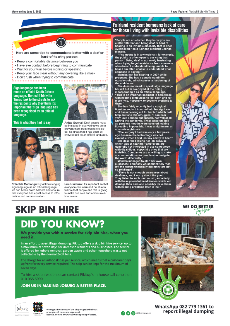 Northcliff Melville Times 2 June 2023 page 5