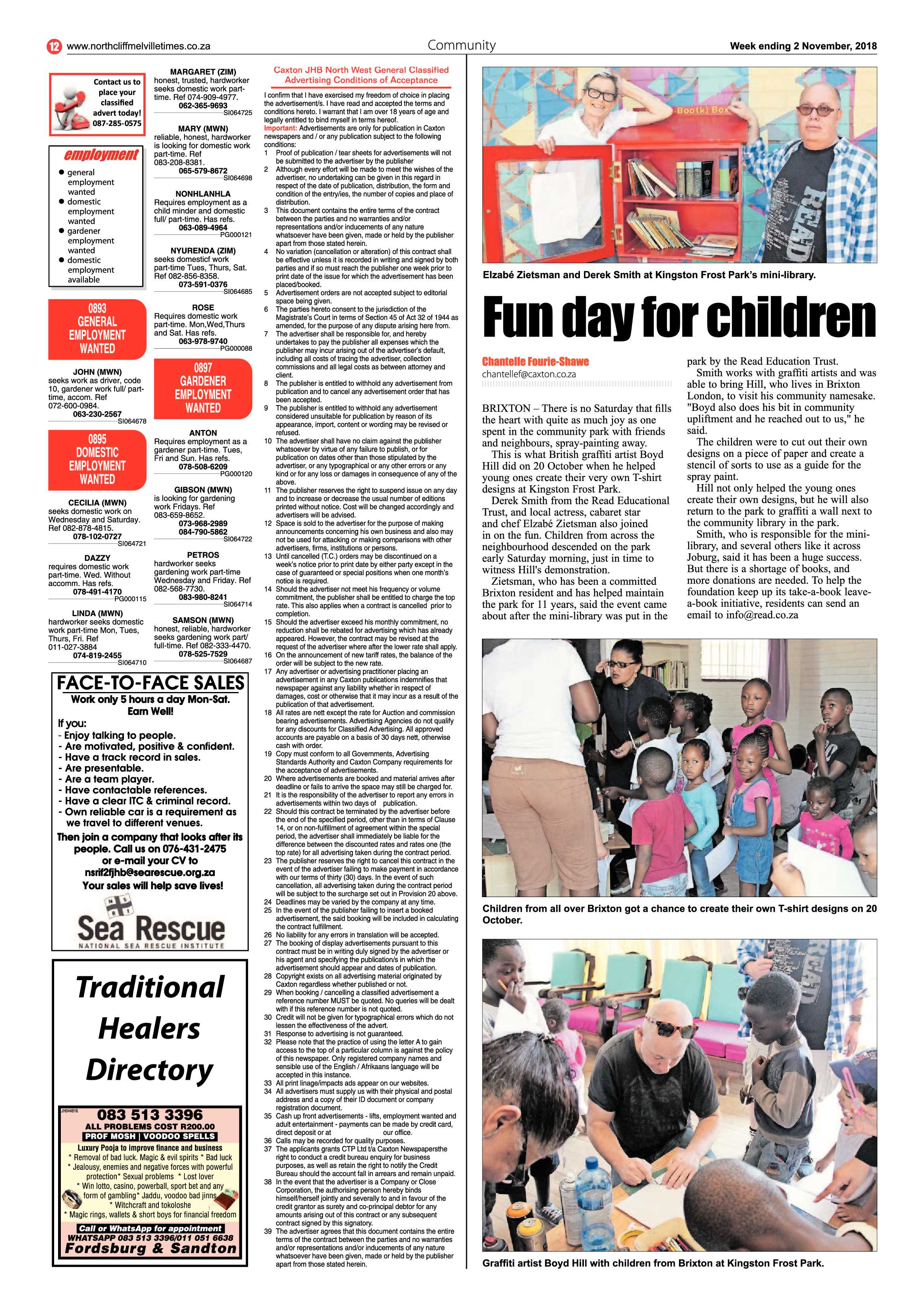 Northcliff Melville Times 2 November 2018 page 12