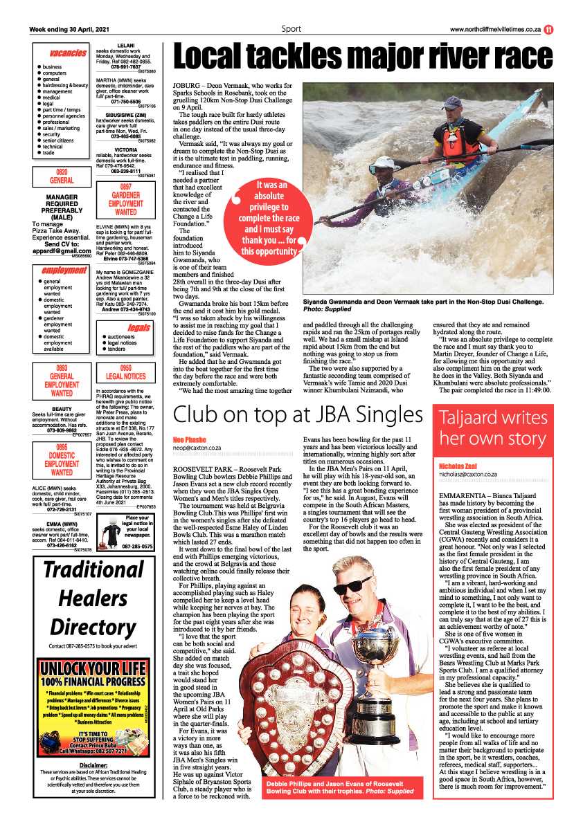 Northcliff Melville Times 30 April 2021 page 11