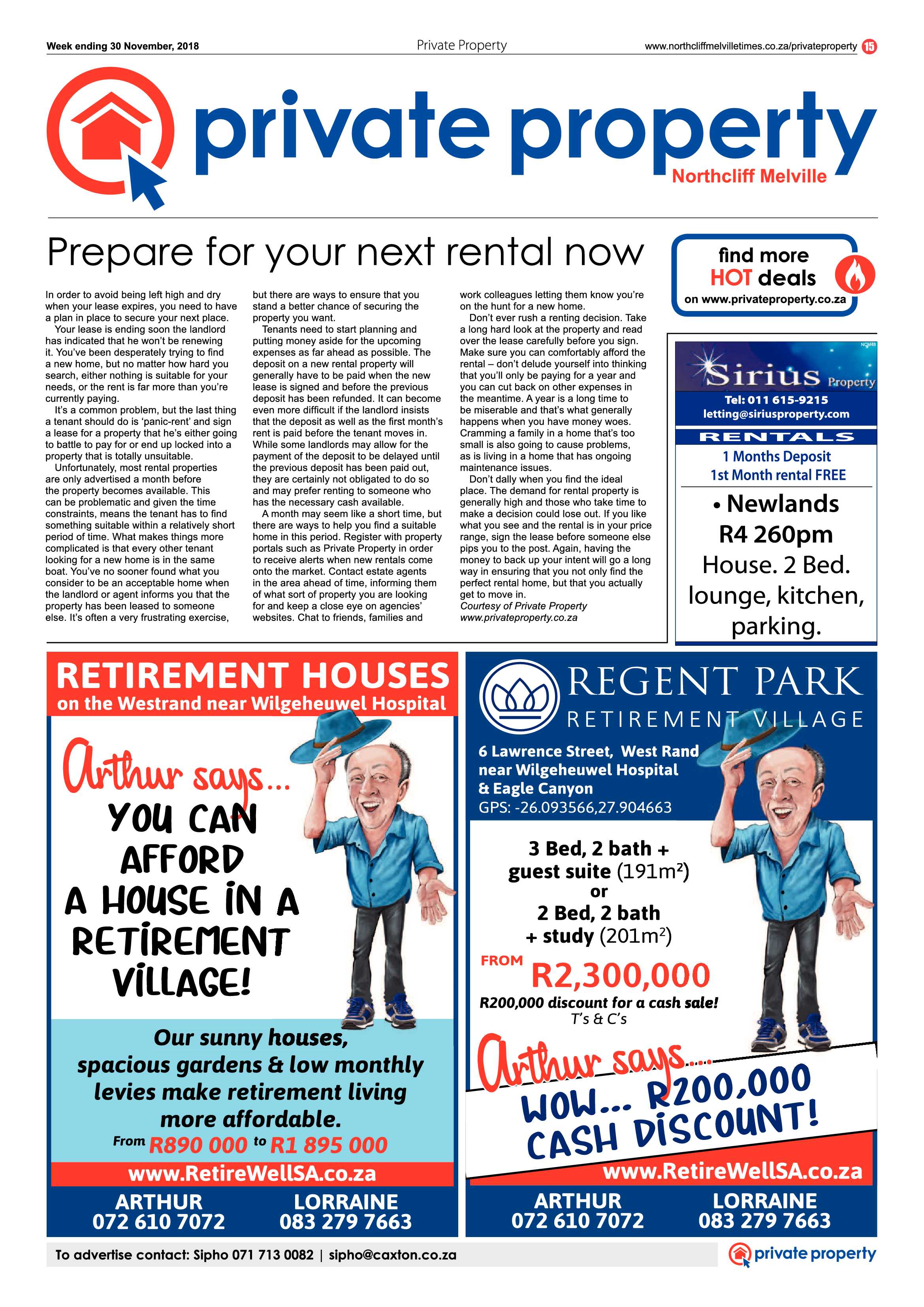 Northcliff Melville Times 30 November 2018 page 15