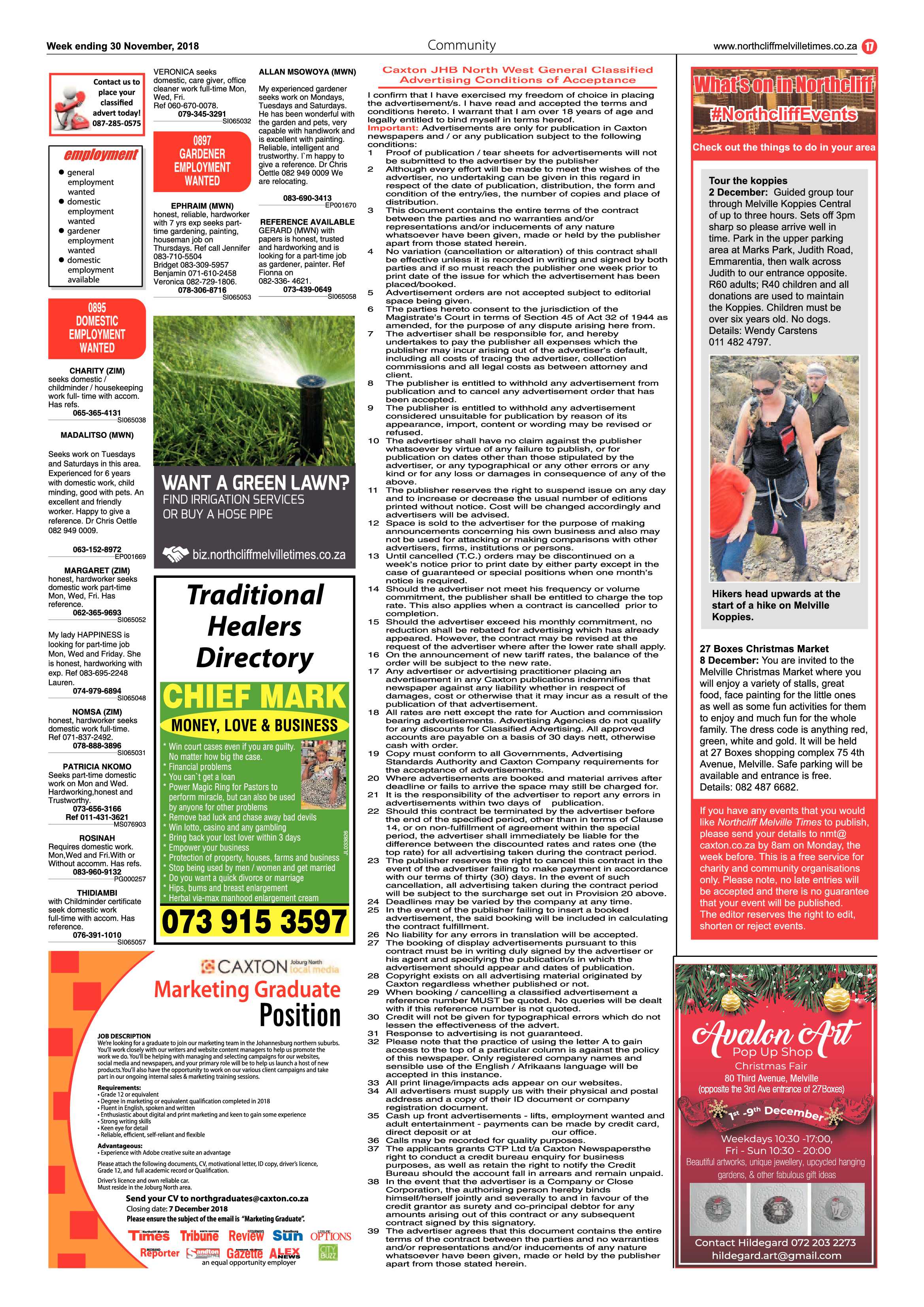 Northcliff Melville Times 30 November 2018 page 17