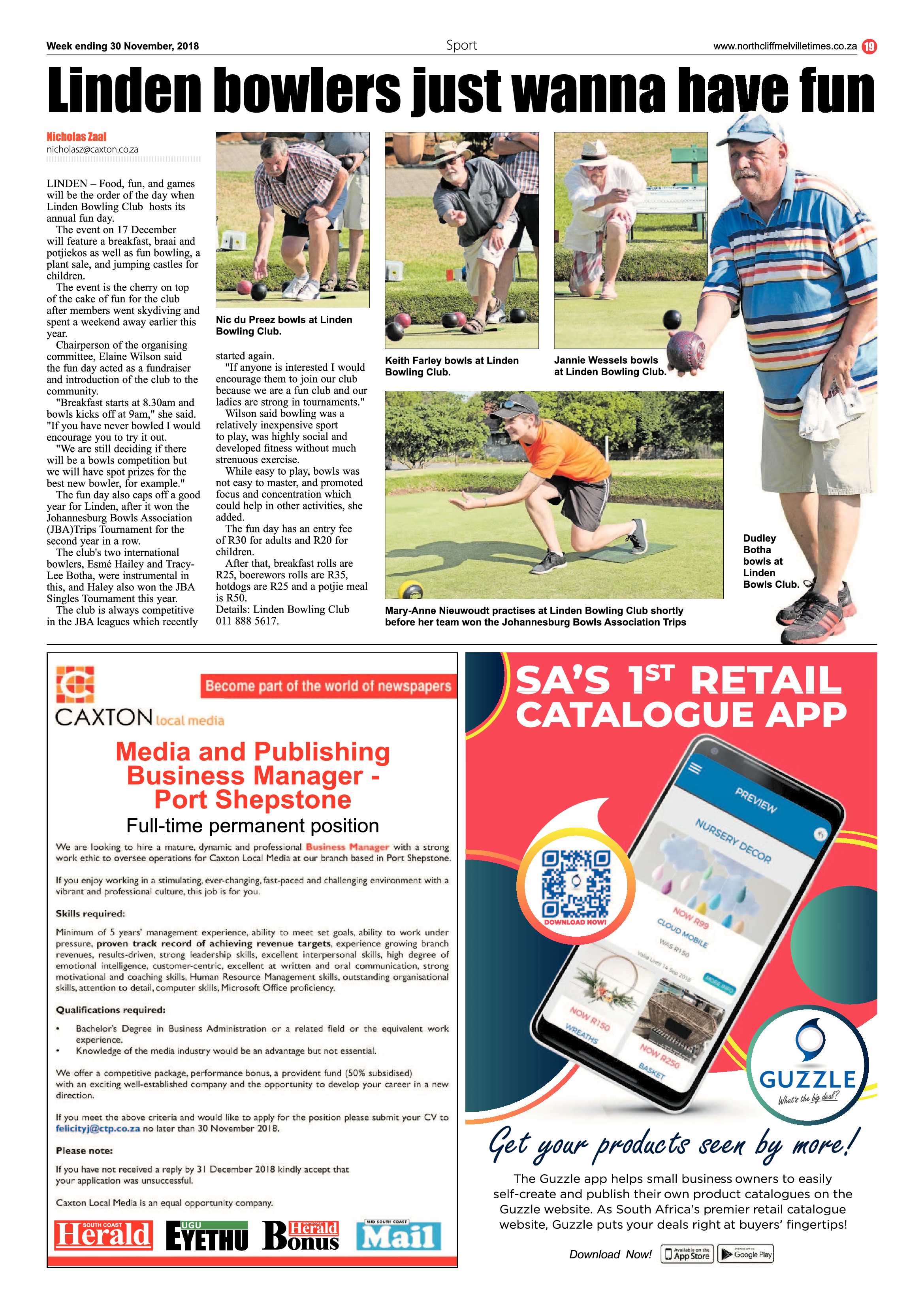 Northcliff Melville Times 30 November 2018 page 19