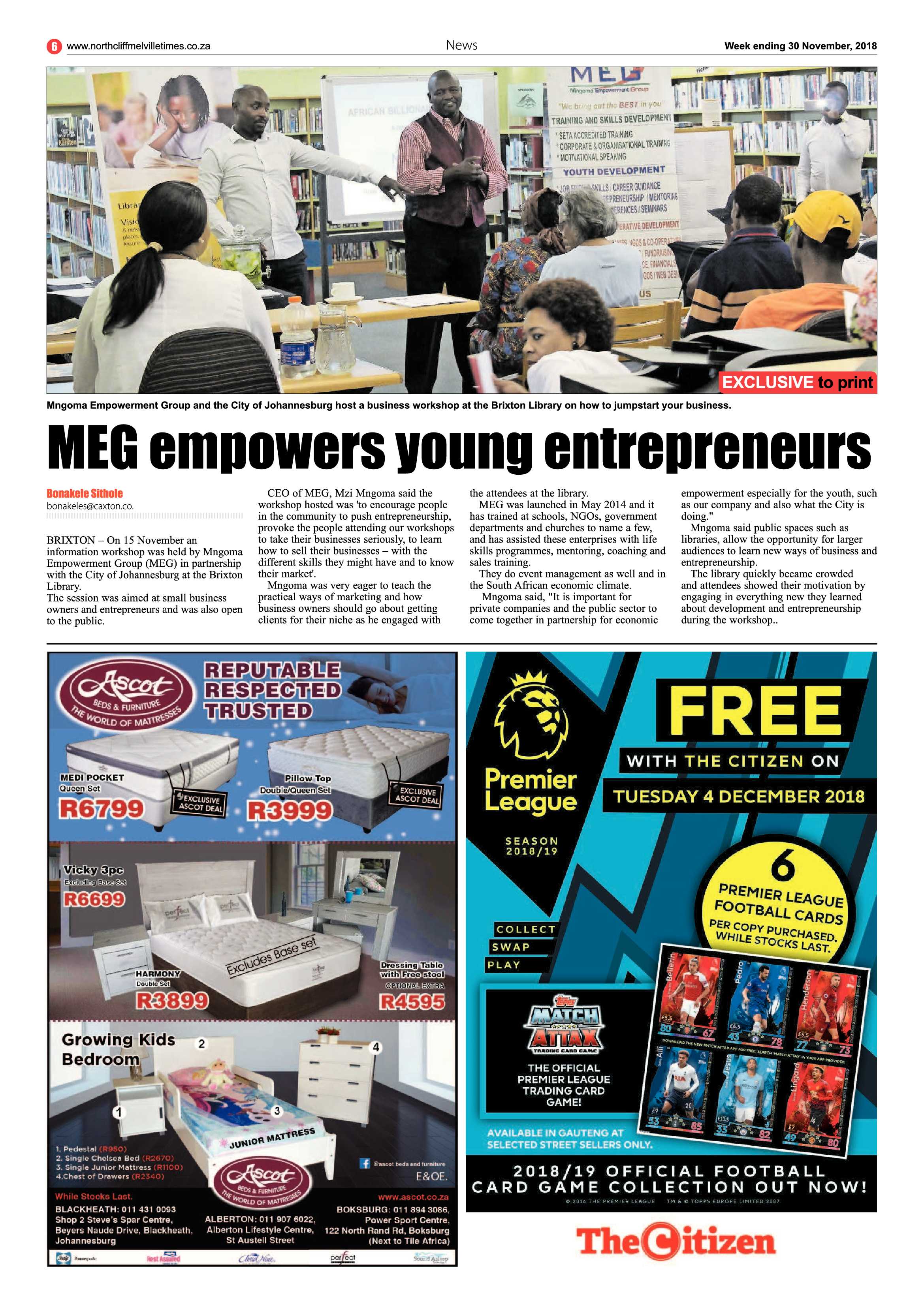 Northcliff Melville Times 30 November 2018 page 6