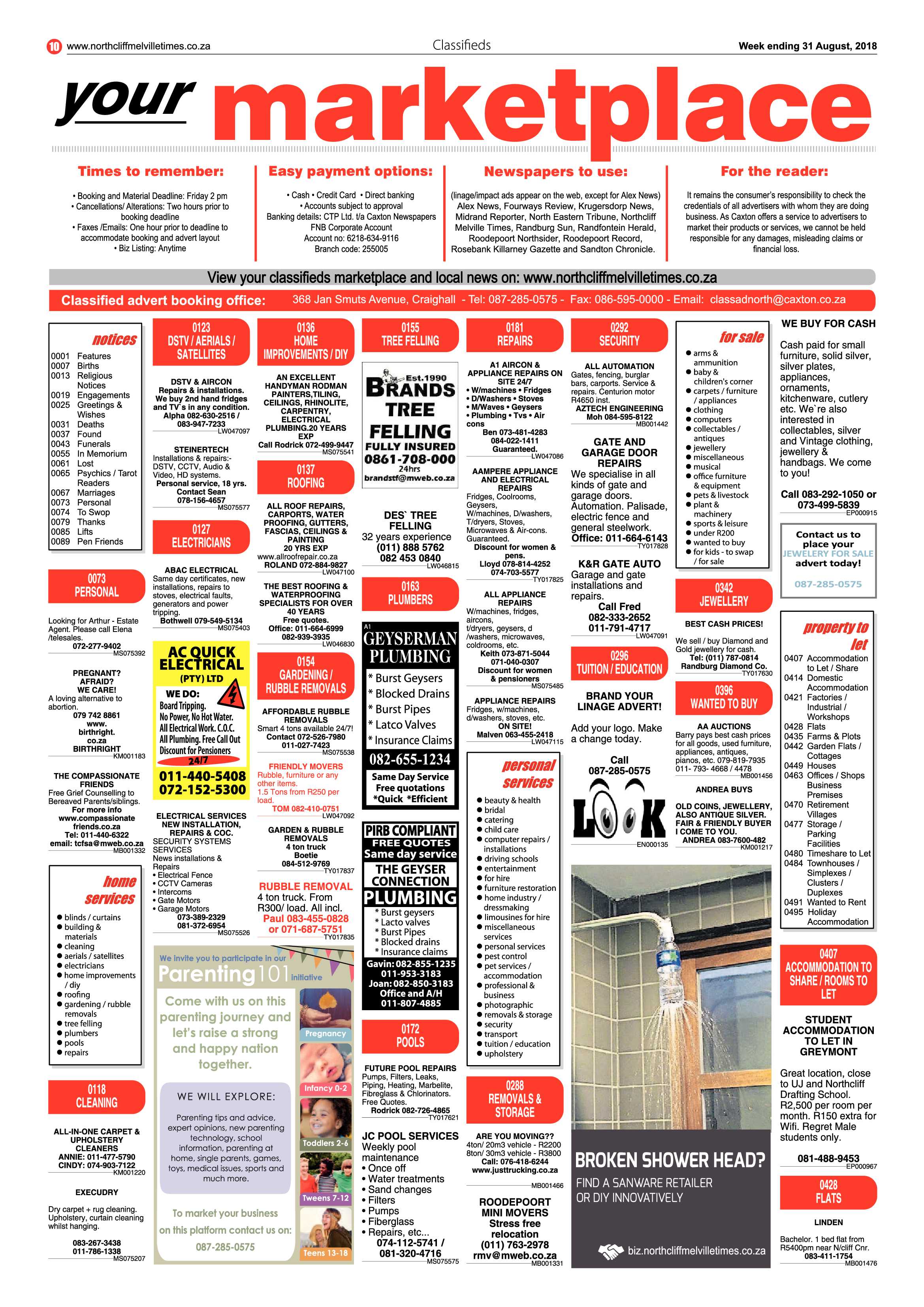 Northcliff Melville Times 31 August 2018 page 10