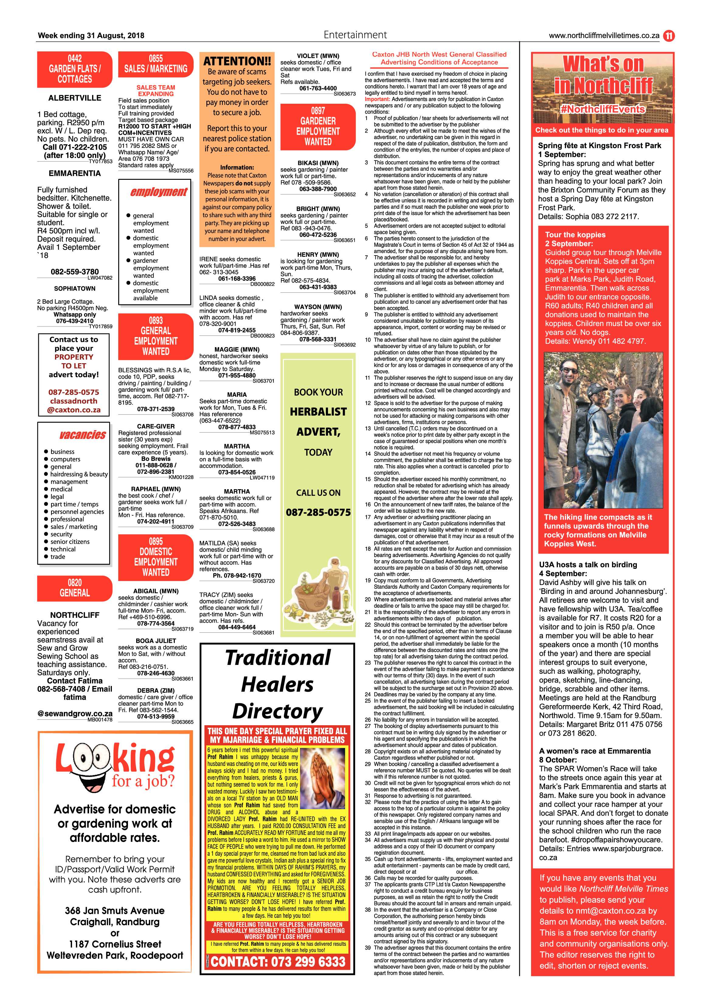 Northcliff Melville Times 31 August 2018 page 11
