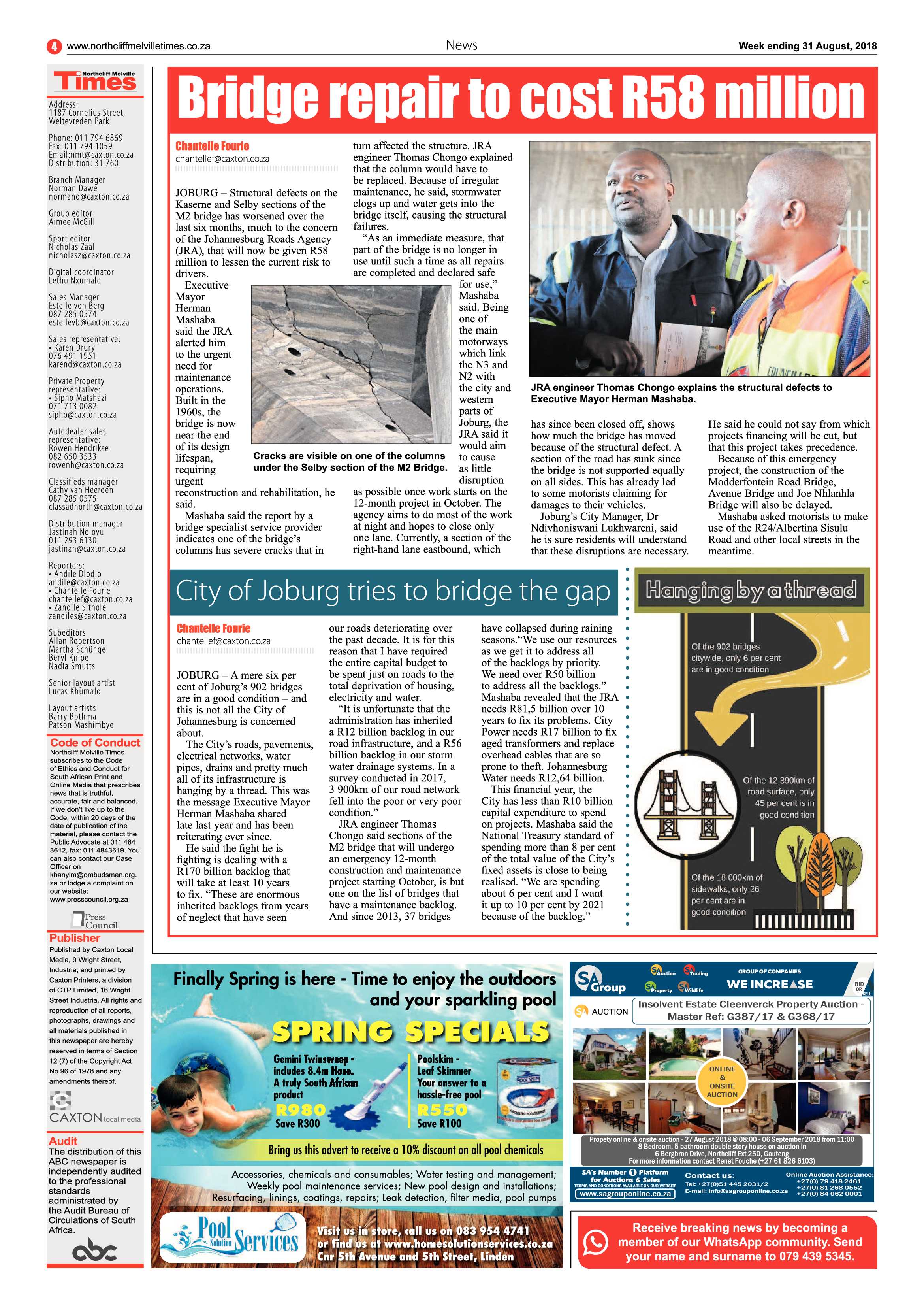 Northcliff Melville Times 31 August 2018 page 4