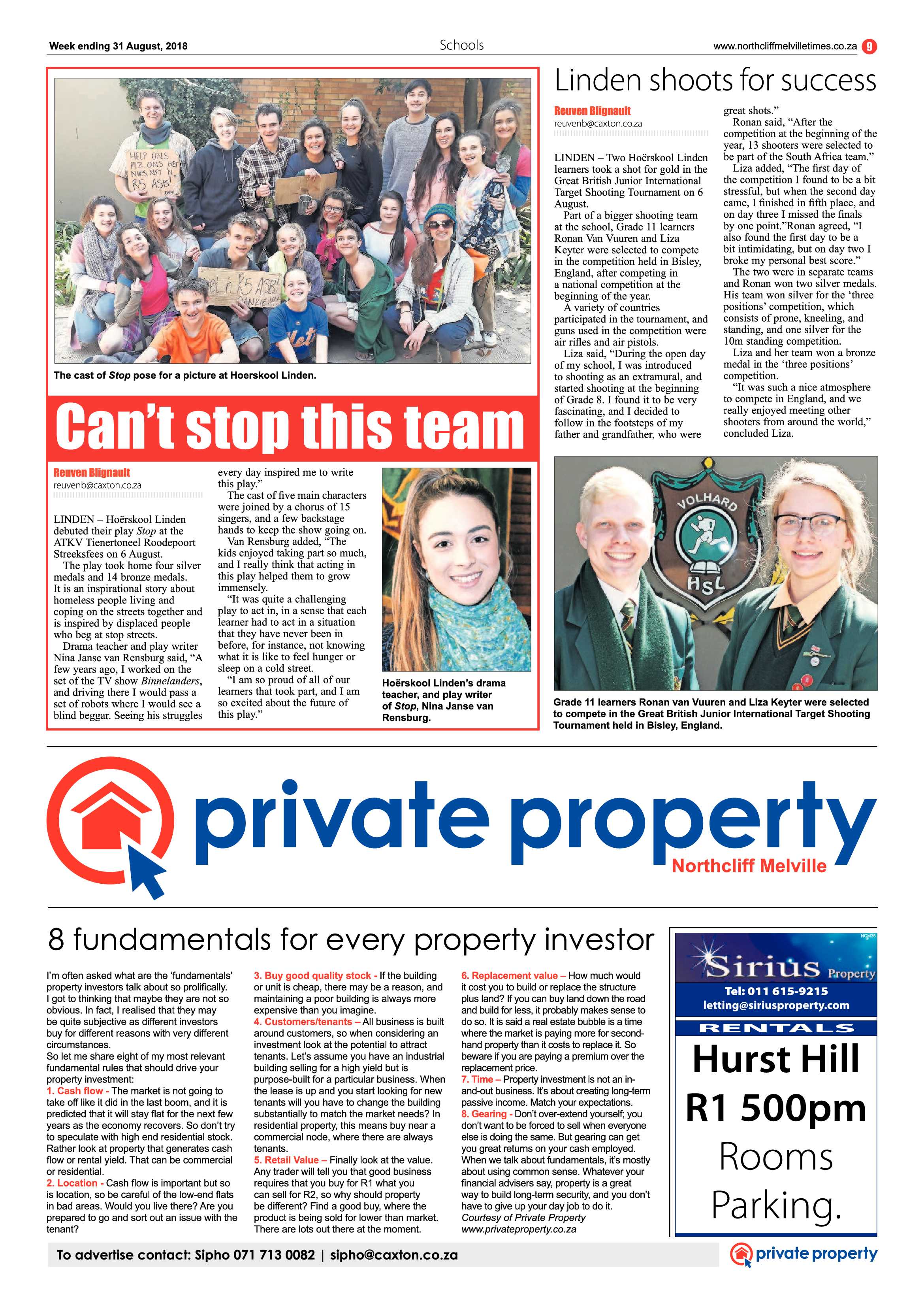 Northcliff Melville Times 31 August 2018 page 9