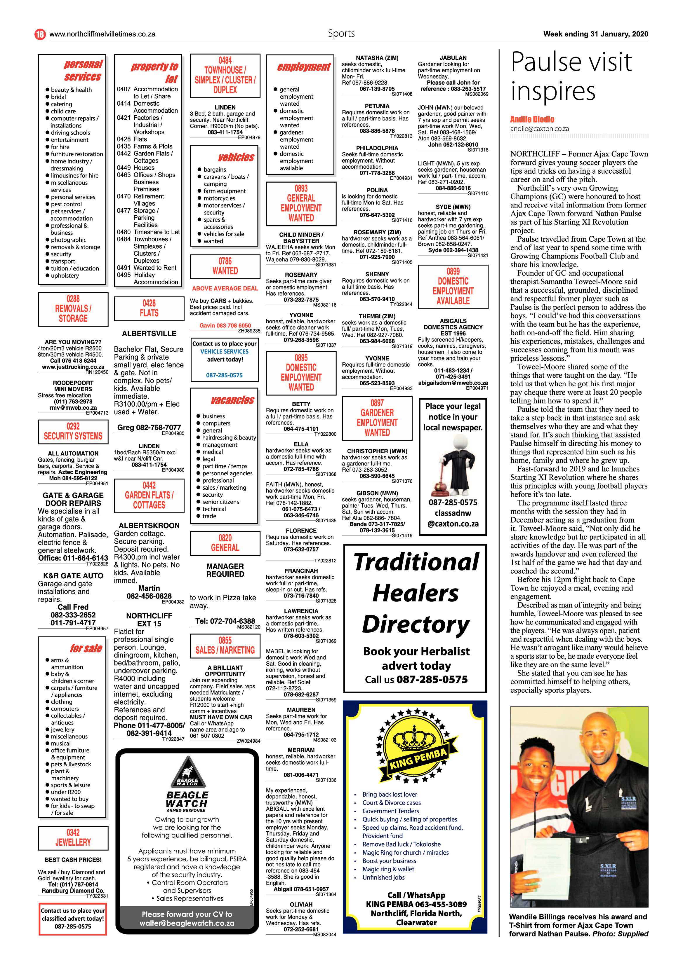 Northcliff Melville Times 31 January 2020 page 18