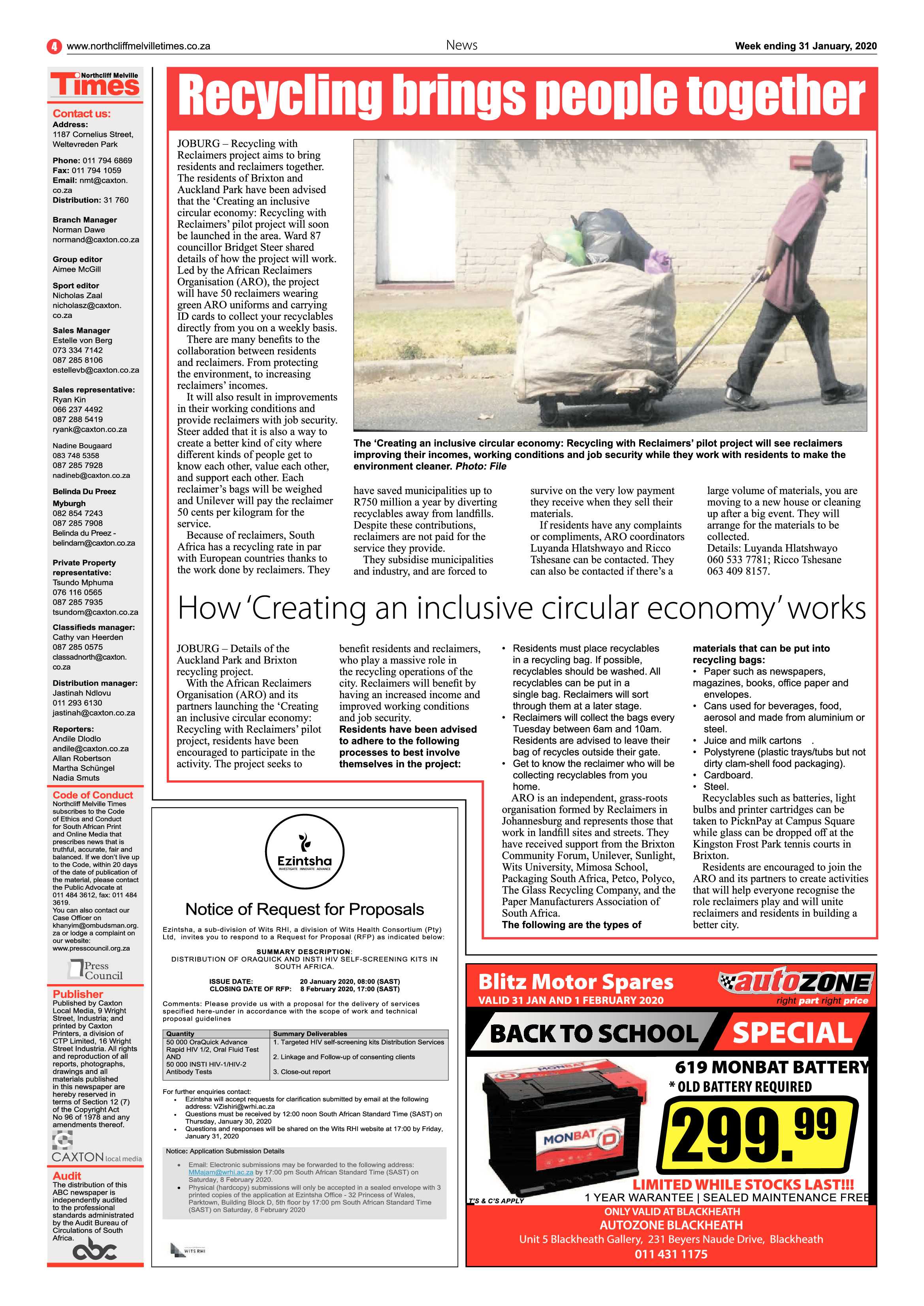 Northcliff Melville Times 31 January 2020 page 4