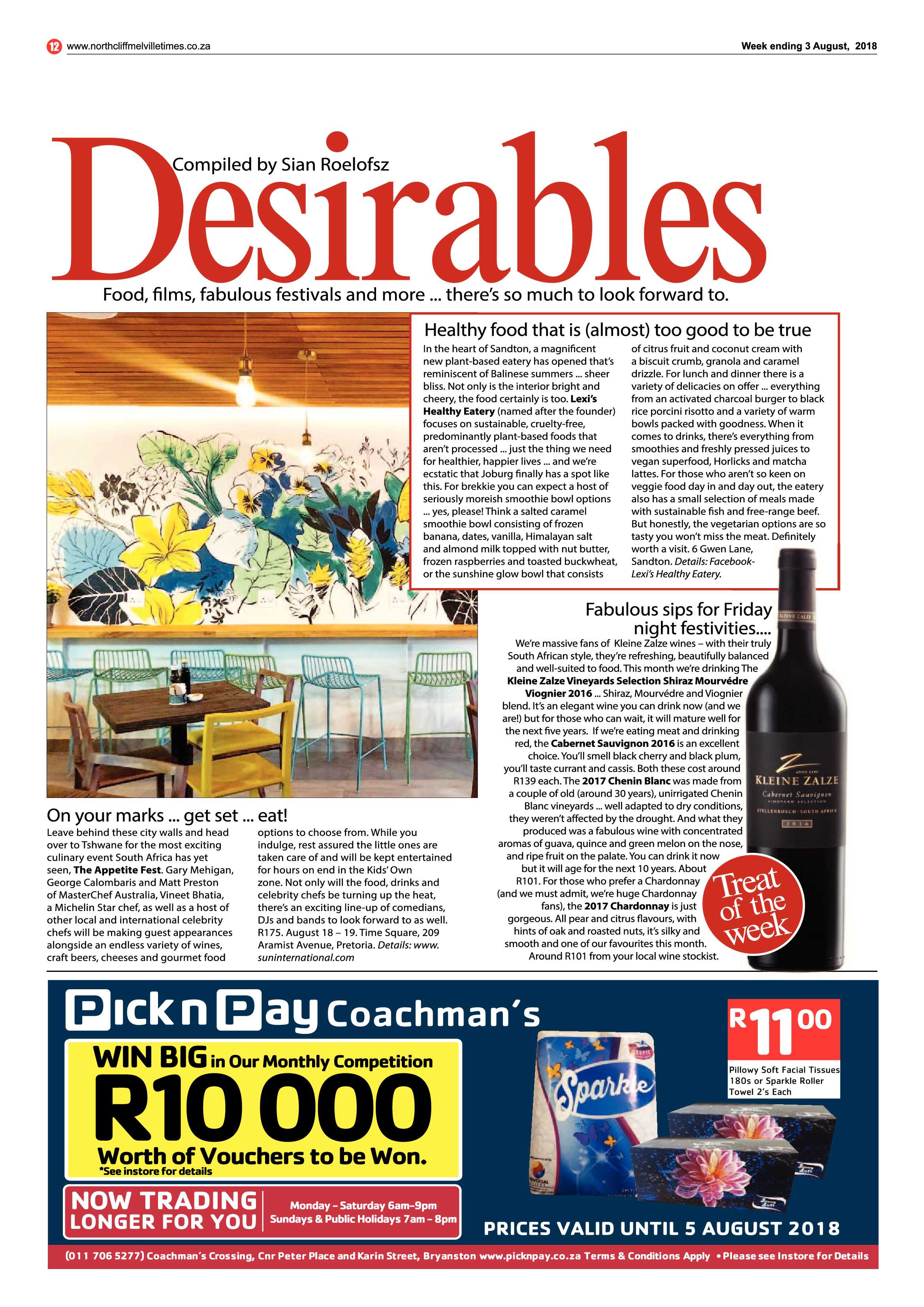 Northcliff Melville Times 3 August 2018 page 12