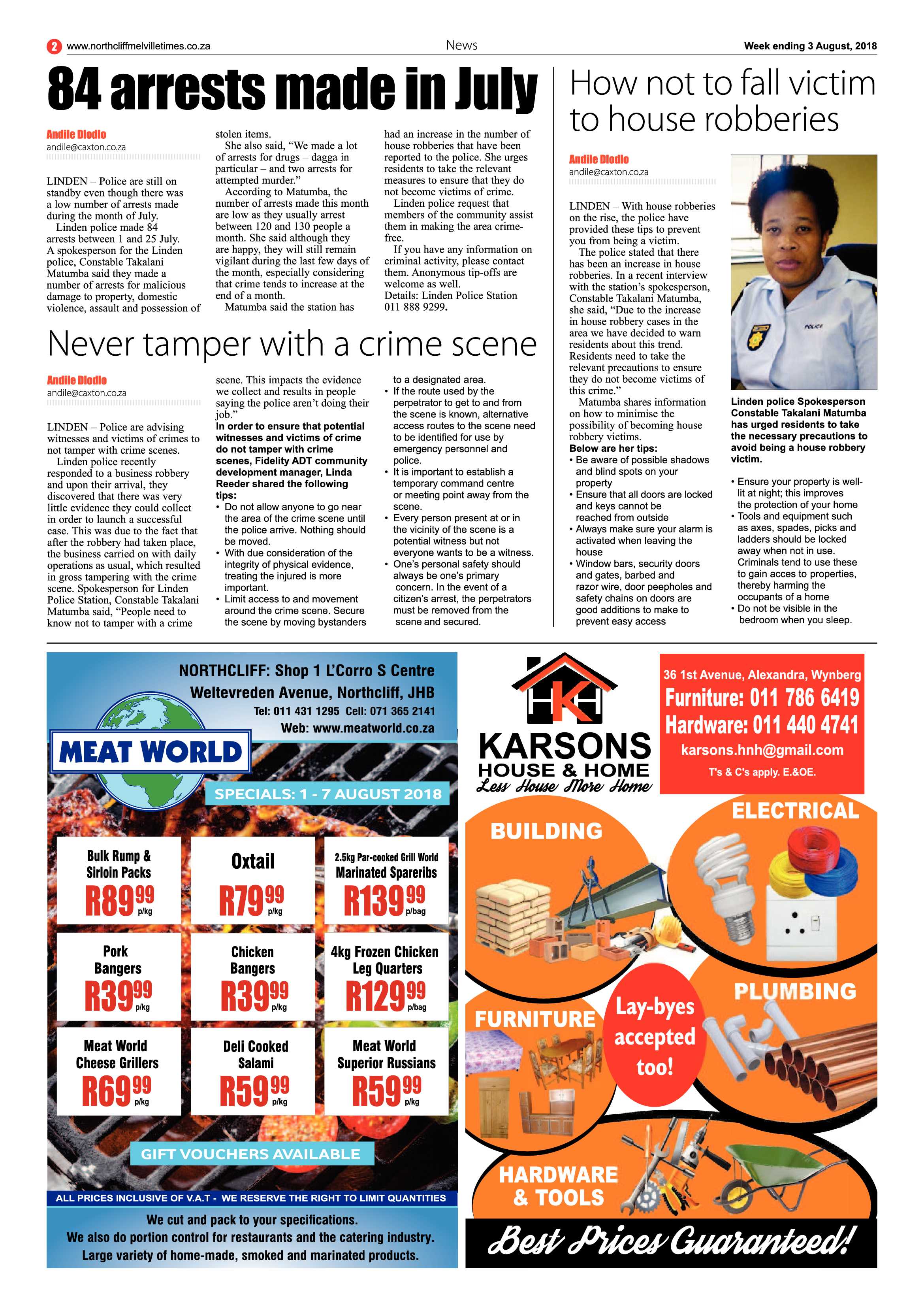 Northcliff Melville Times 3 August 2018 page 2