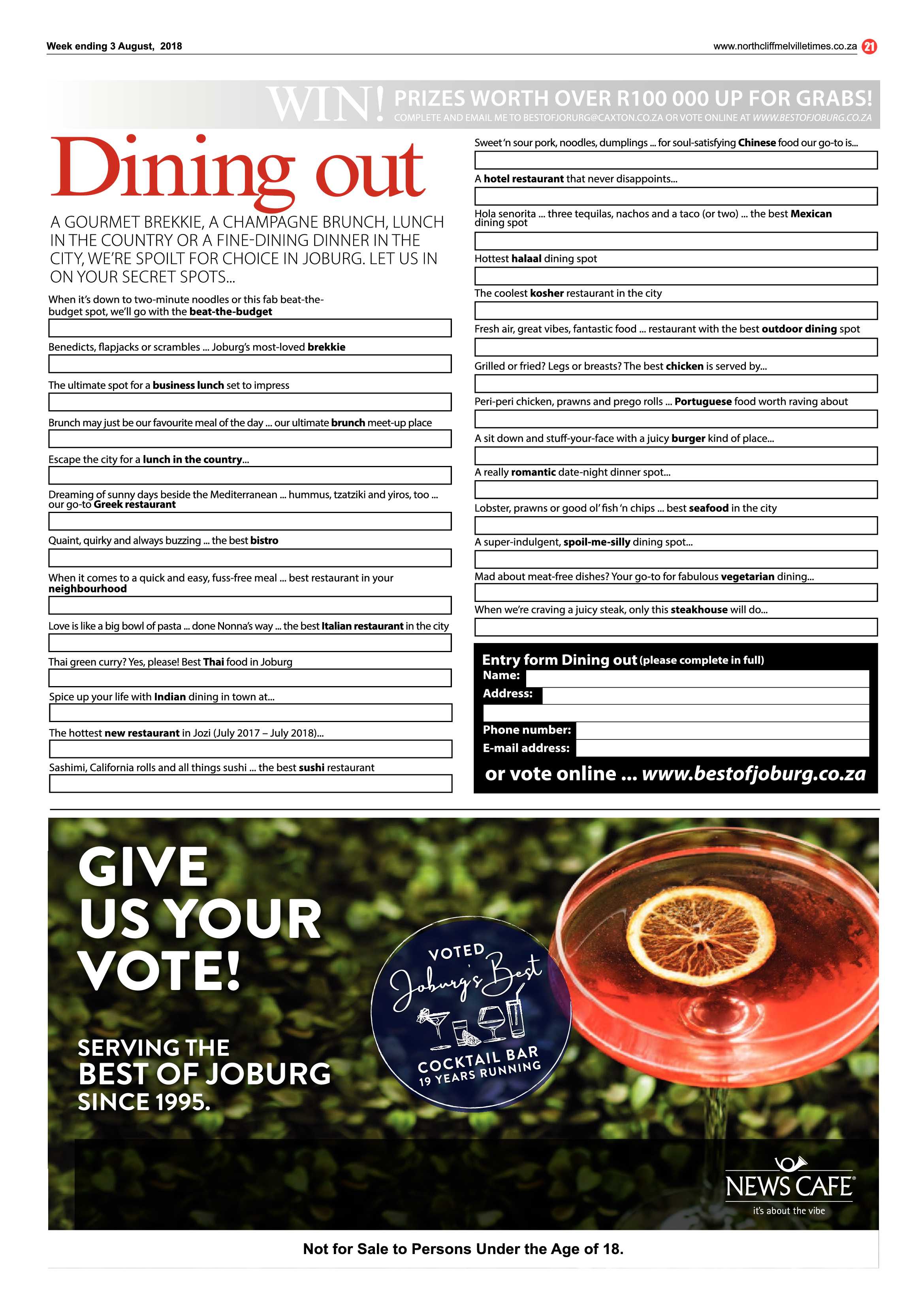 Northcliff Melville Times 3 August 2018 page 21