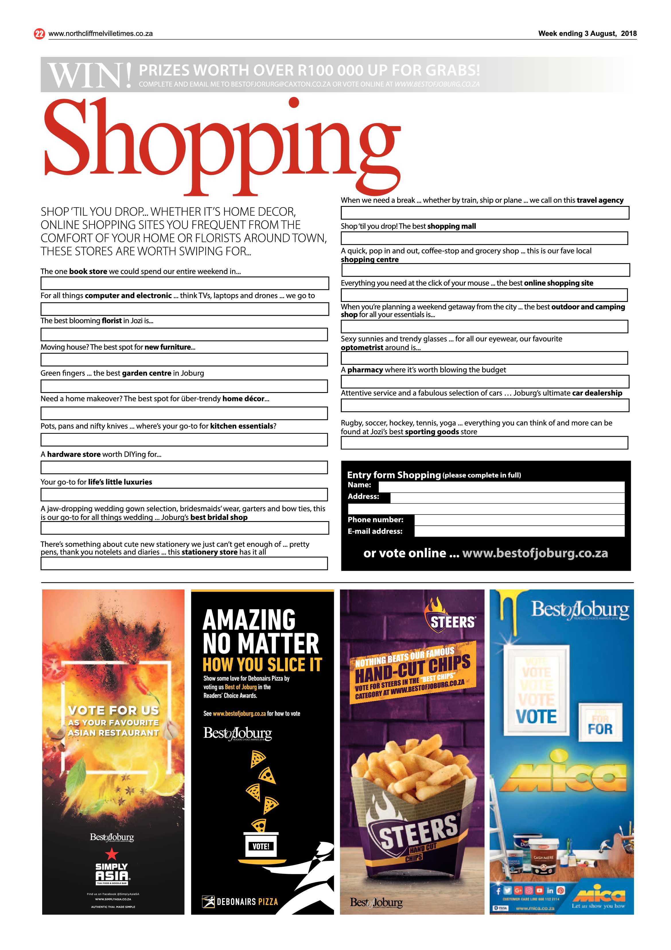 Northcliff Melville Times 3 August 2018 page 22