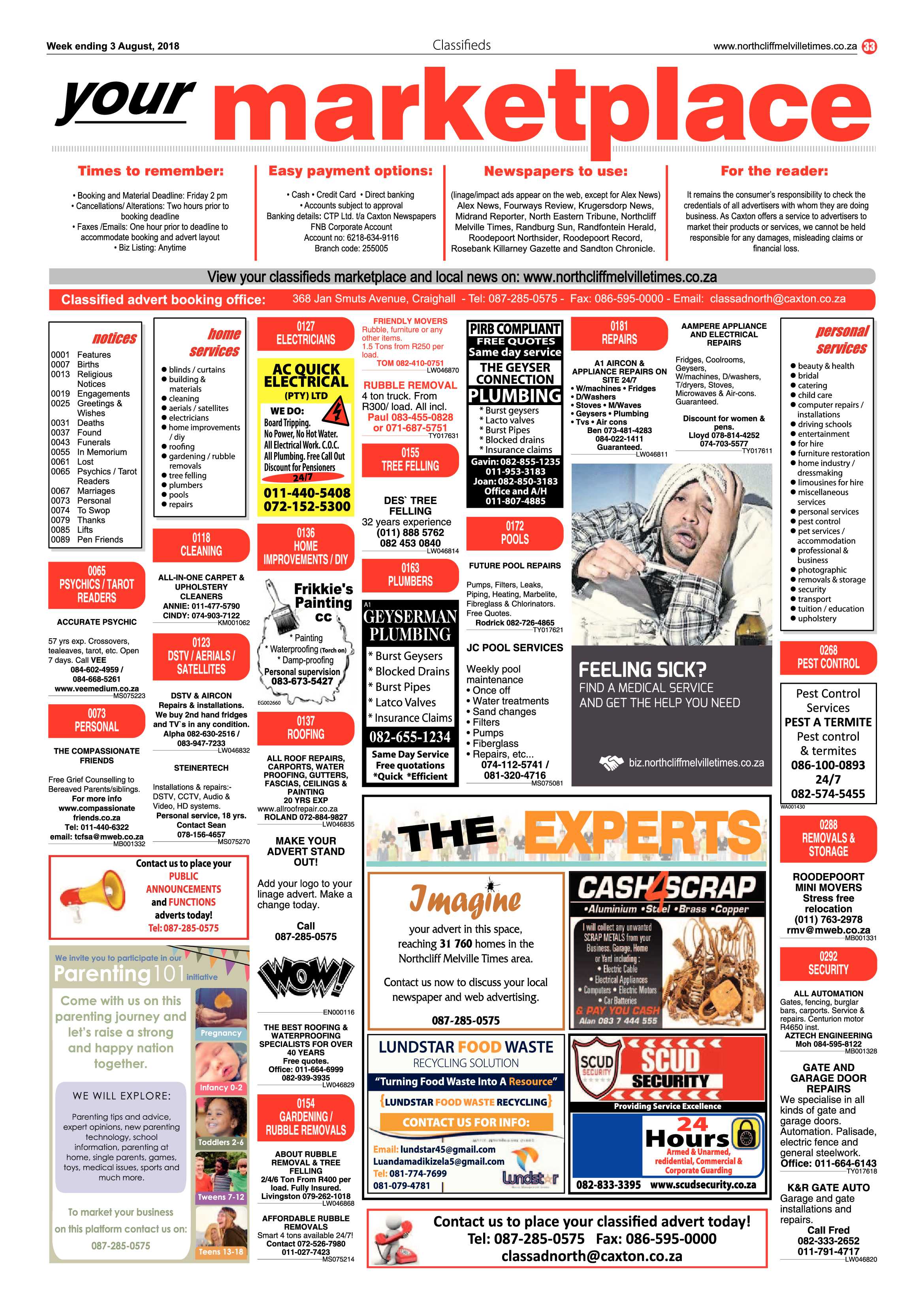 Northcliff Melville Times 3 August 2018 page 33