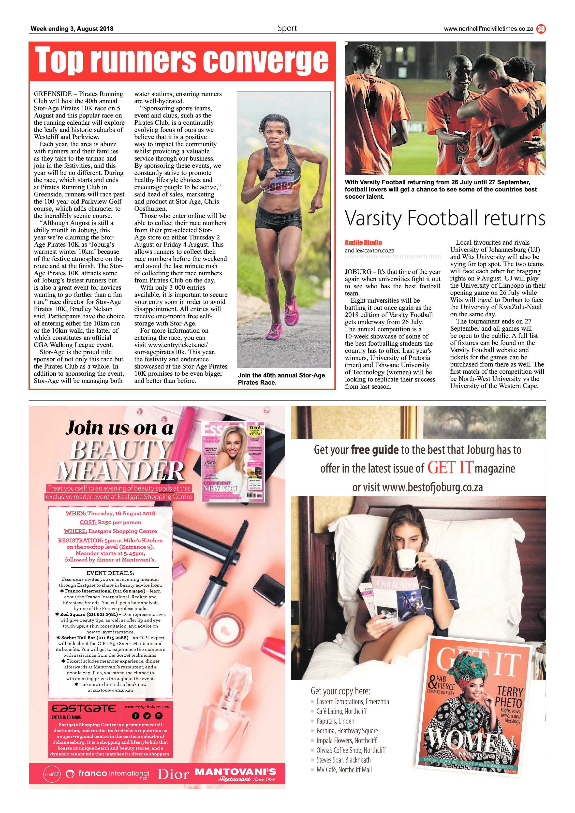 Northcliff Melville Times 3 August 2018 page 39