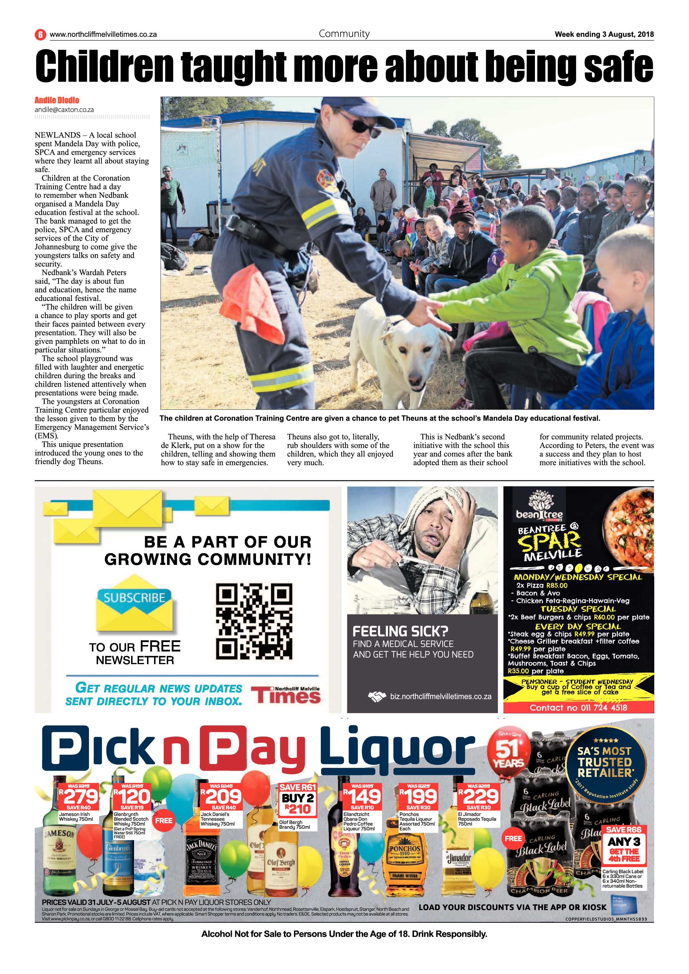 Northcliff Melville Times 3 August 2018 page 6