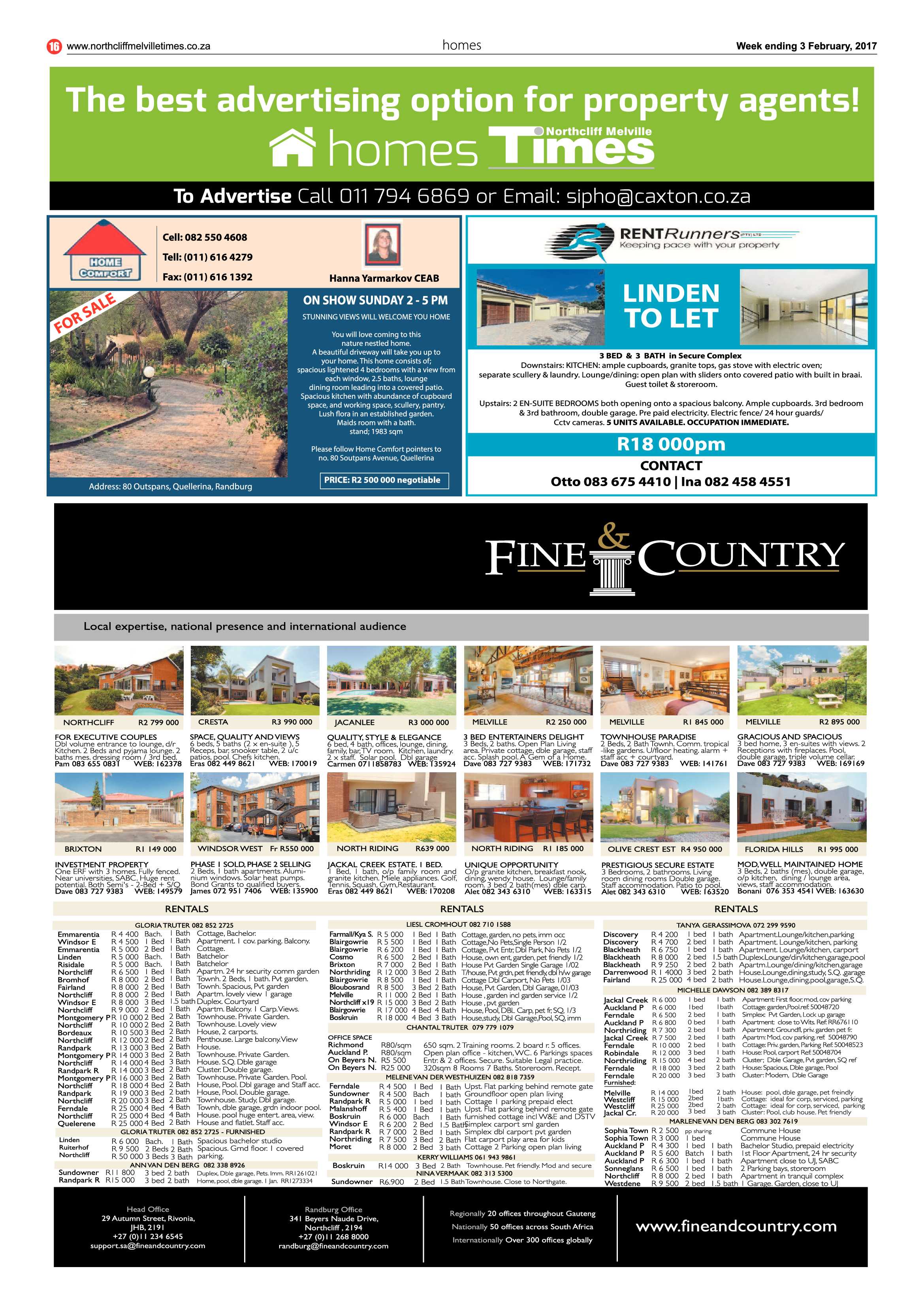 Northcliff Melville Times 3 February, 2017 page 16