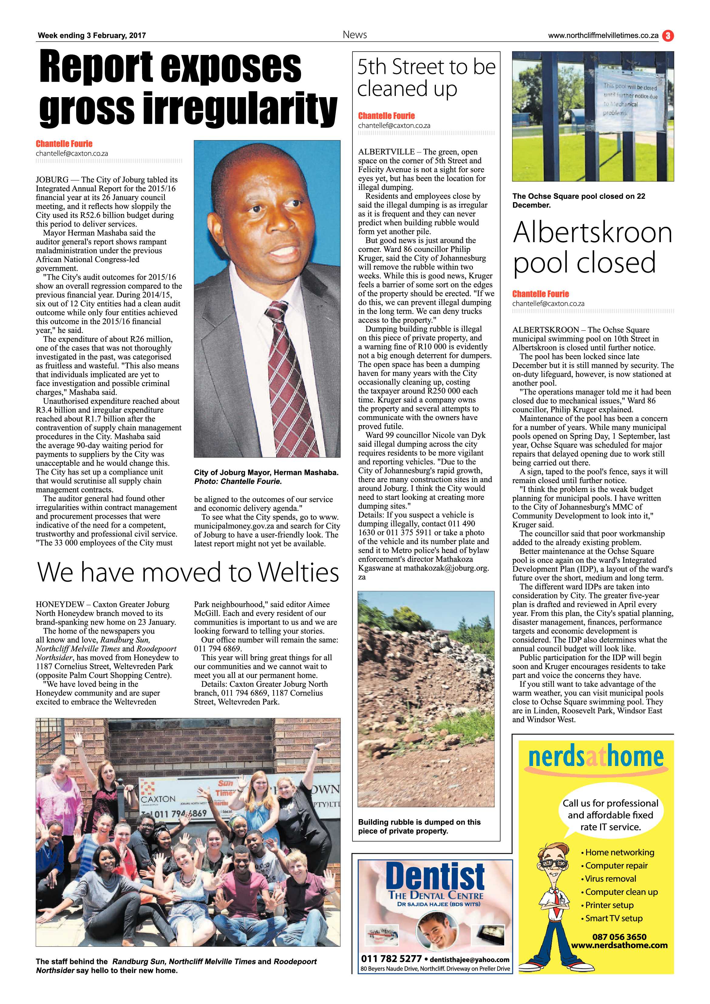 Northcliff Melville Times 3 February, 2017 page 3