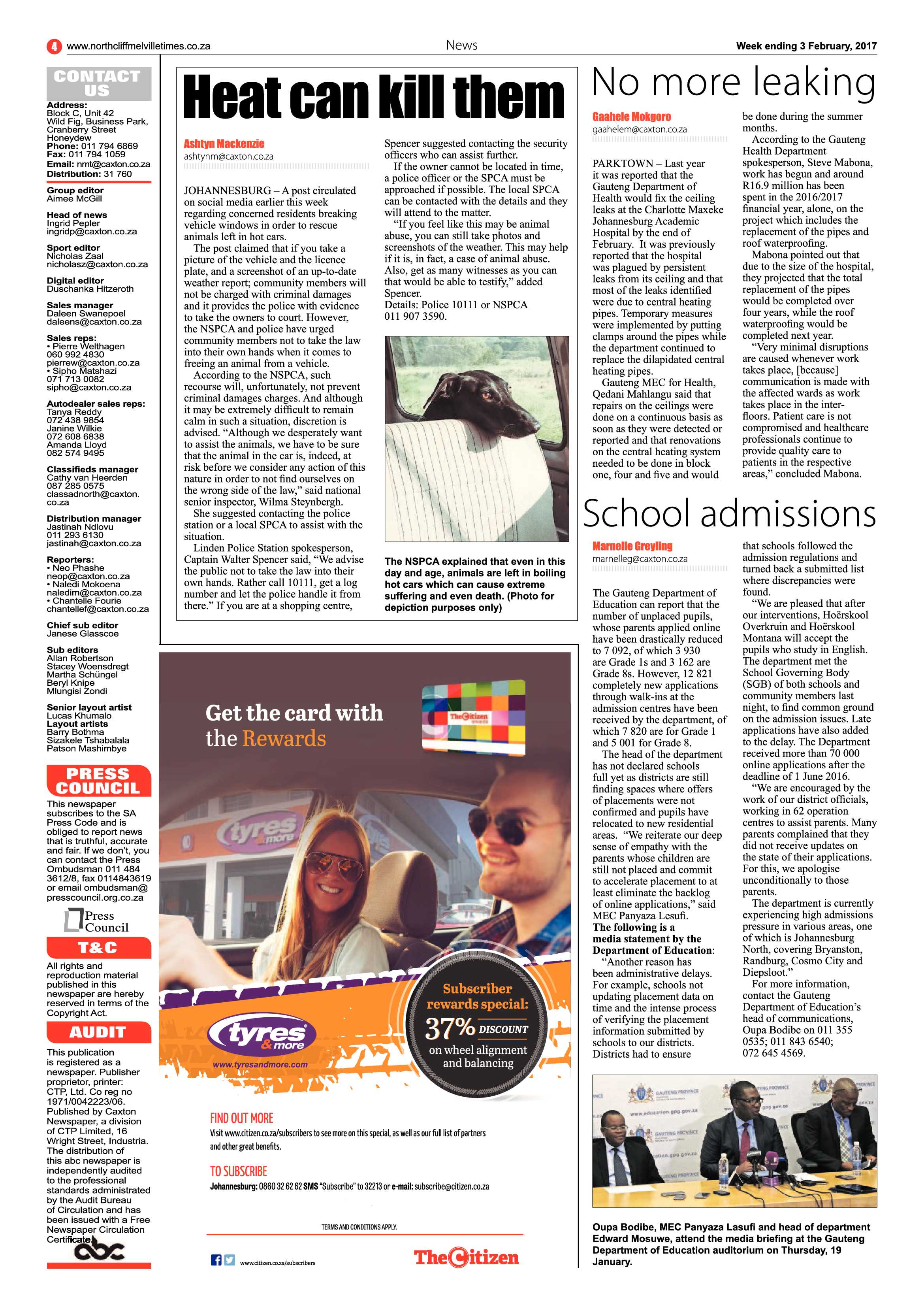 Northcliff Melville Times 3 February, 2017 page 4