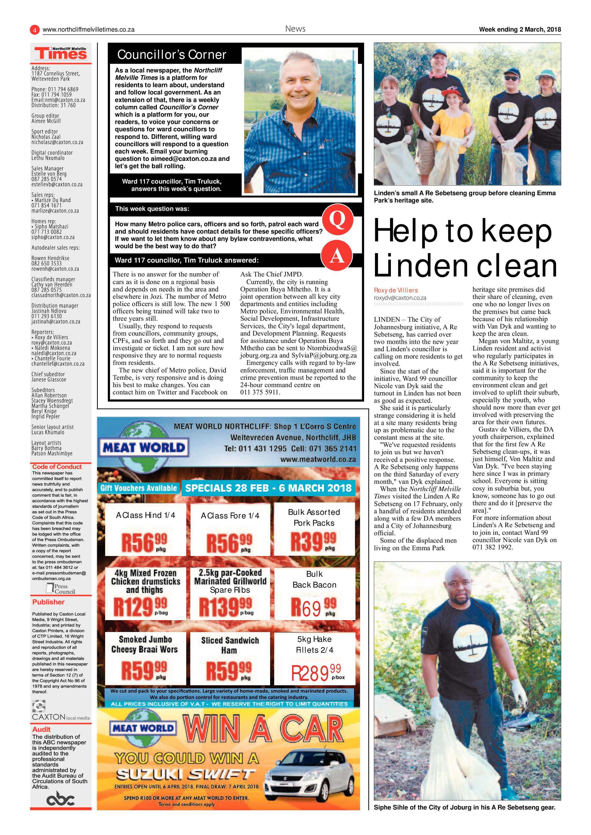 Northcliff Melville Times 3 March 2018 page 4