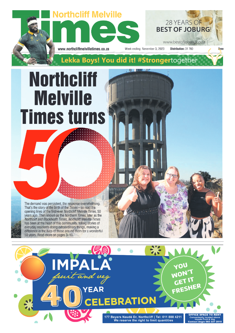 Northcliff Melville Times 3 November 2023 page 1