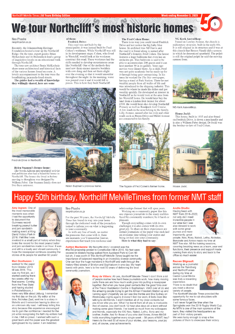 Northcliff Melville Times 3 November 2023 page 5