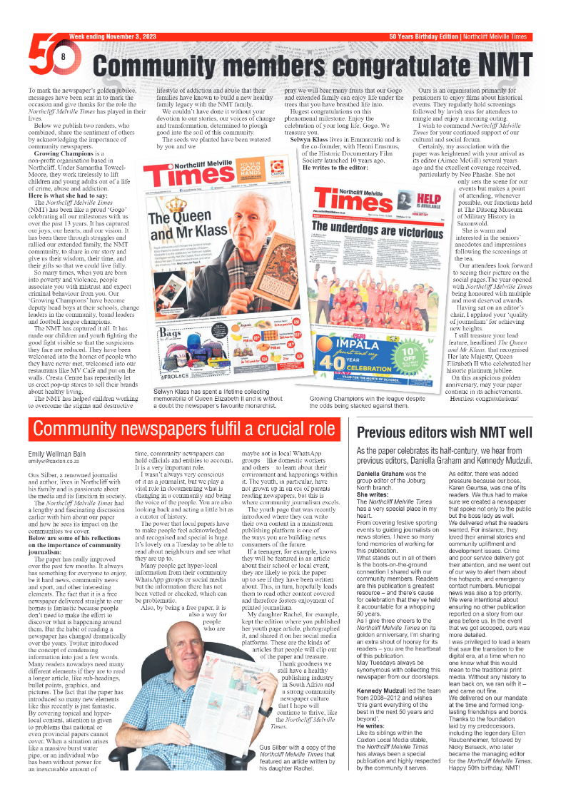 Northcliff Melville Times 3 November 2023 page 8