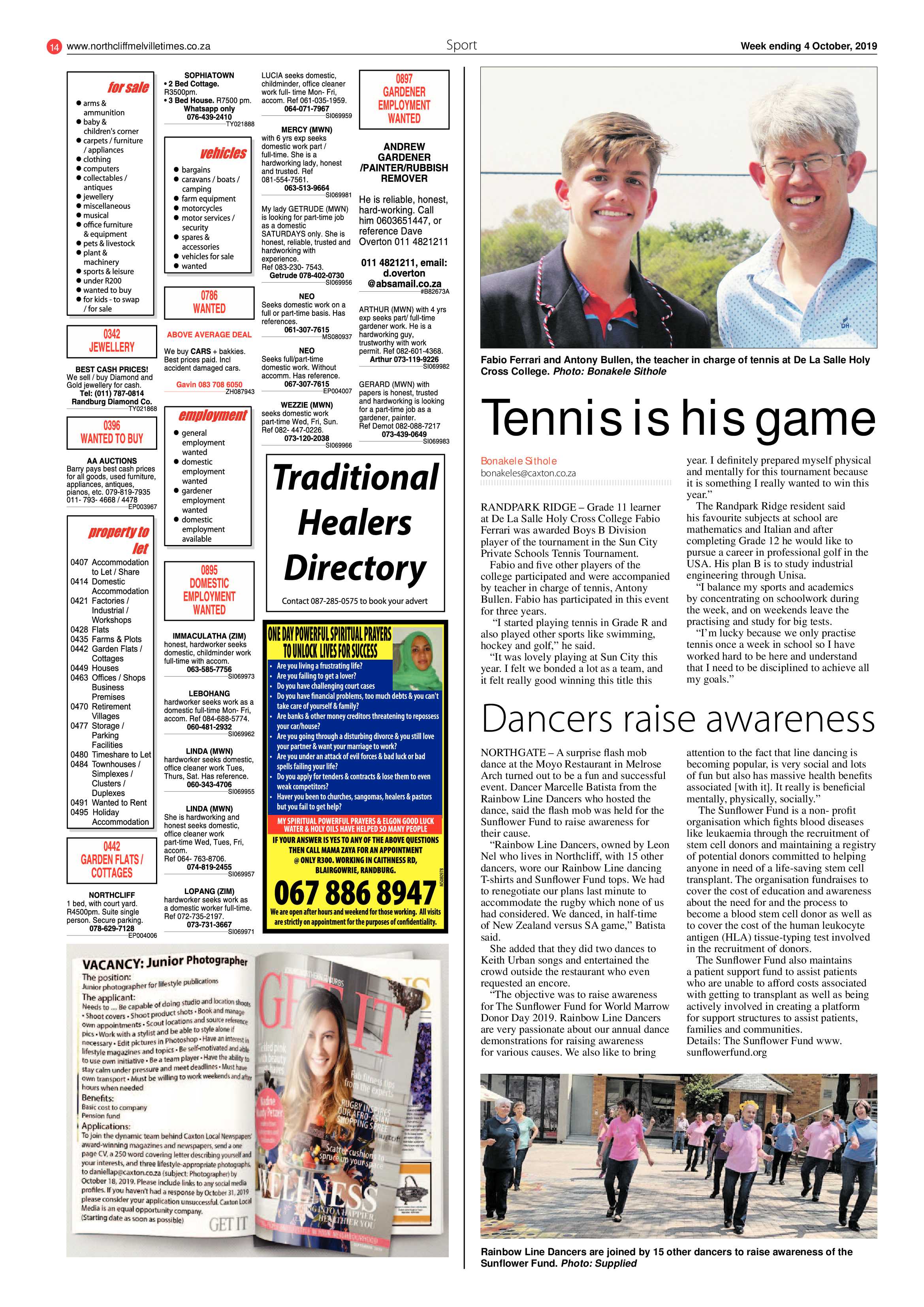 Northcliff Melville Times 4 October, 2019 page 14