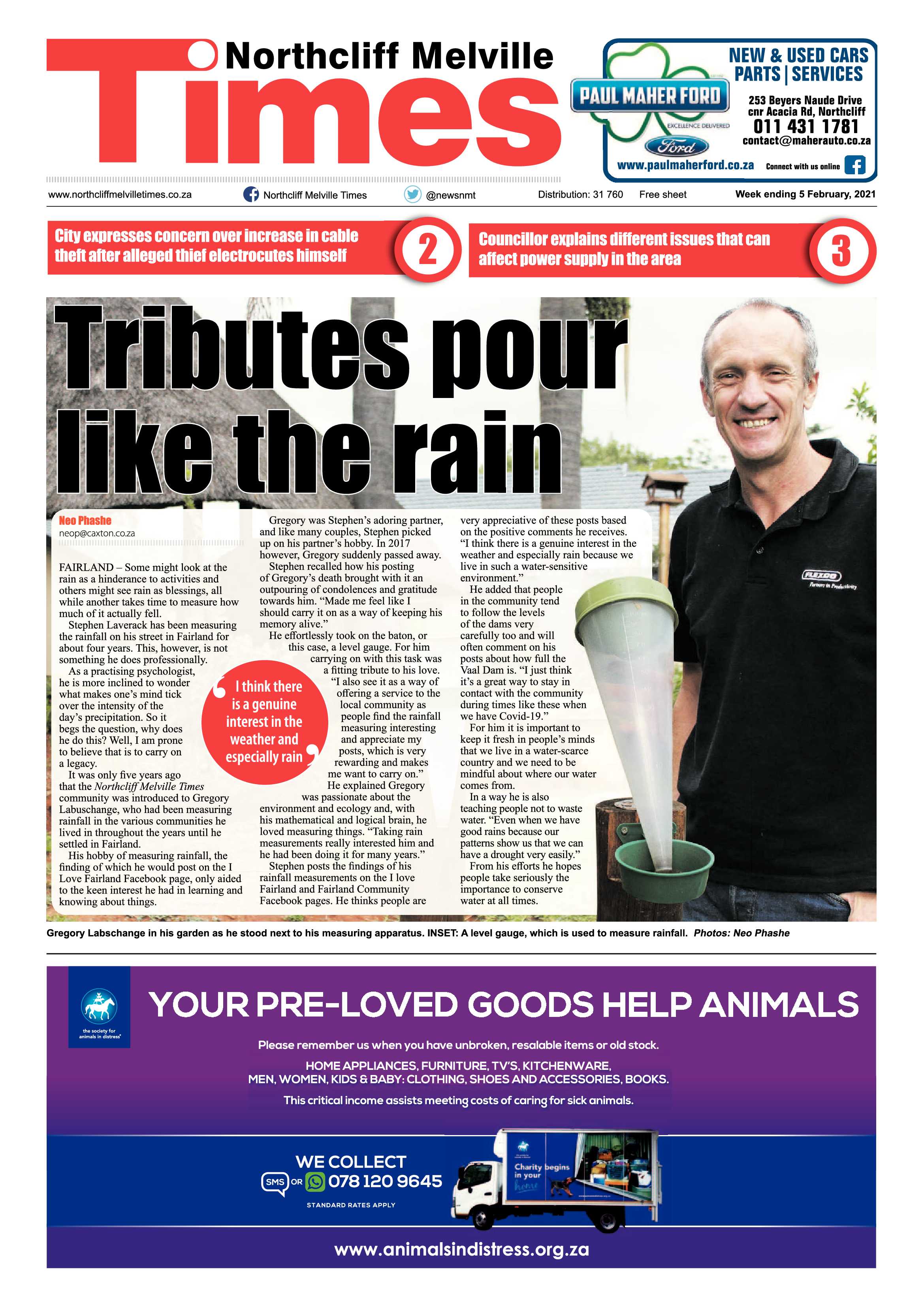 Northcliff Melville Times 5 February 2021 page 1